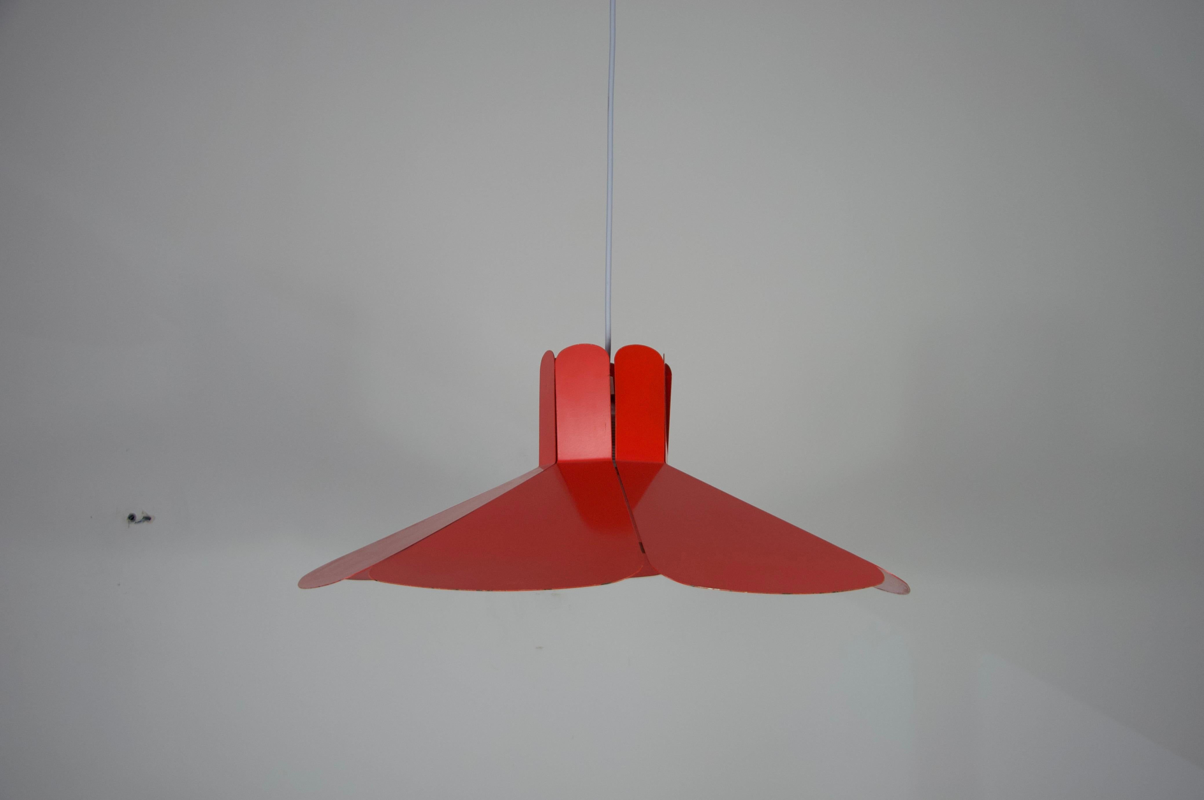 Autrichien Lampe suspendue orange de l'ère spatiale VEST, Autriche, 1970 en vente