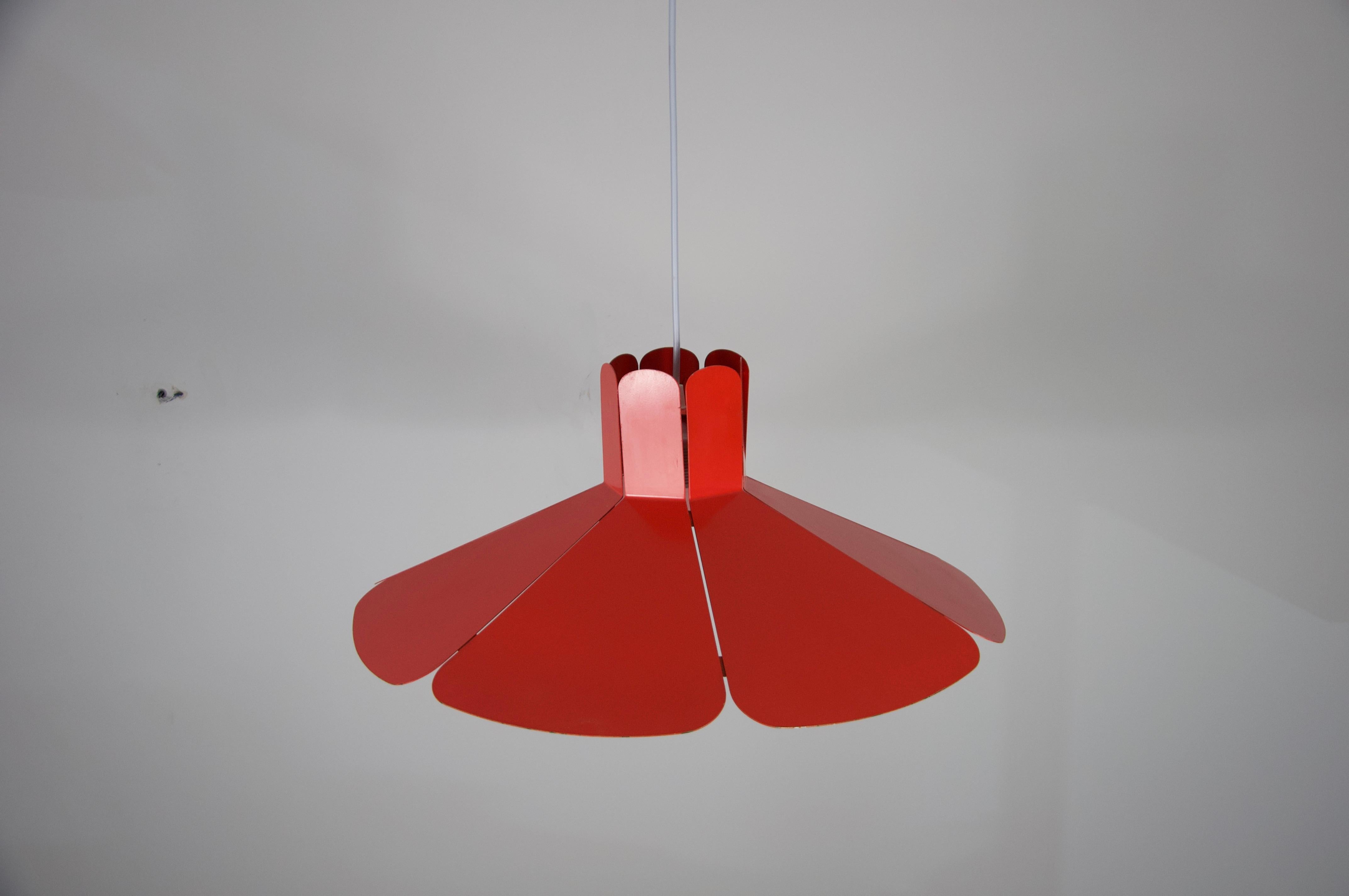 Fait main Lampe suspendue orange de l'ère spatiale VEST, Autriche, 1970 en vente