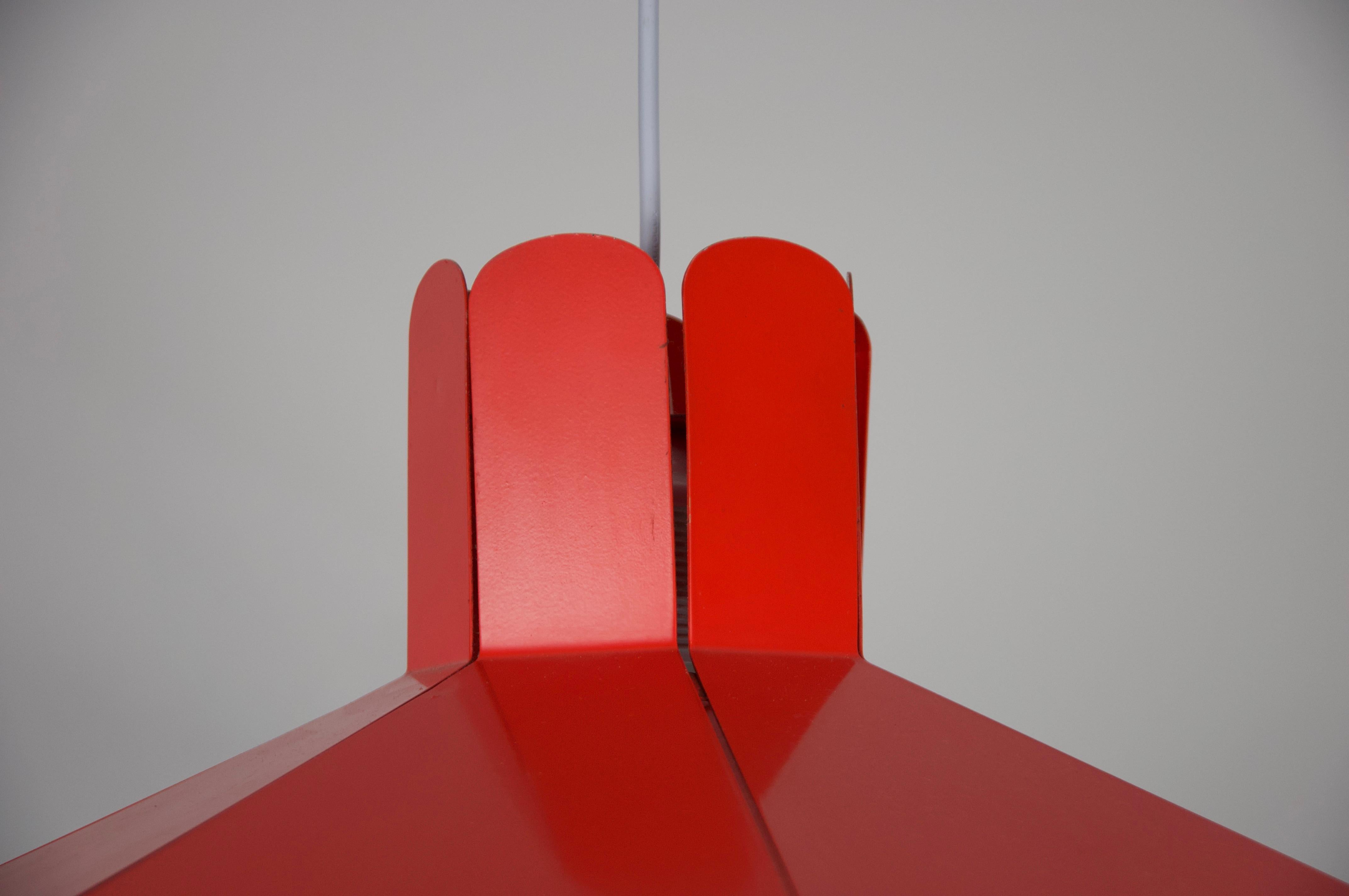 Lampe suspendue orange de l'ère spatiale VEST, Autriche, 1970 en vente 1