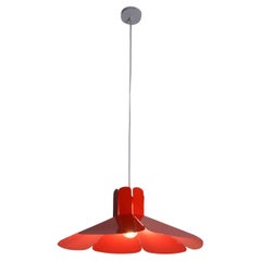 Lampe suspendue orange de l'ère spatiale VEST, Autriche, 1970