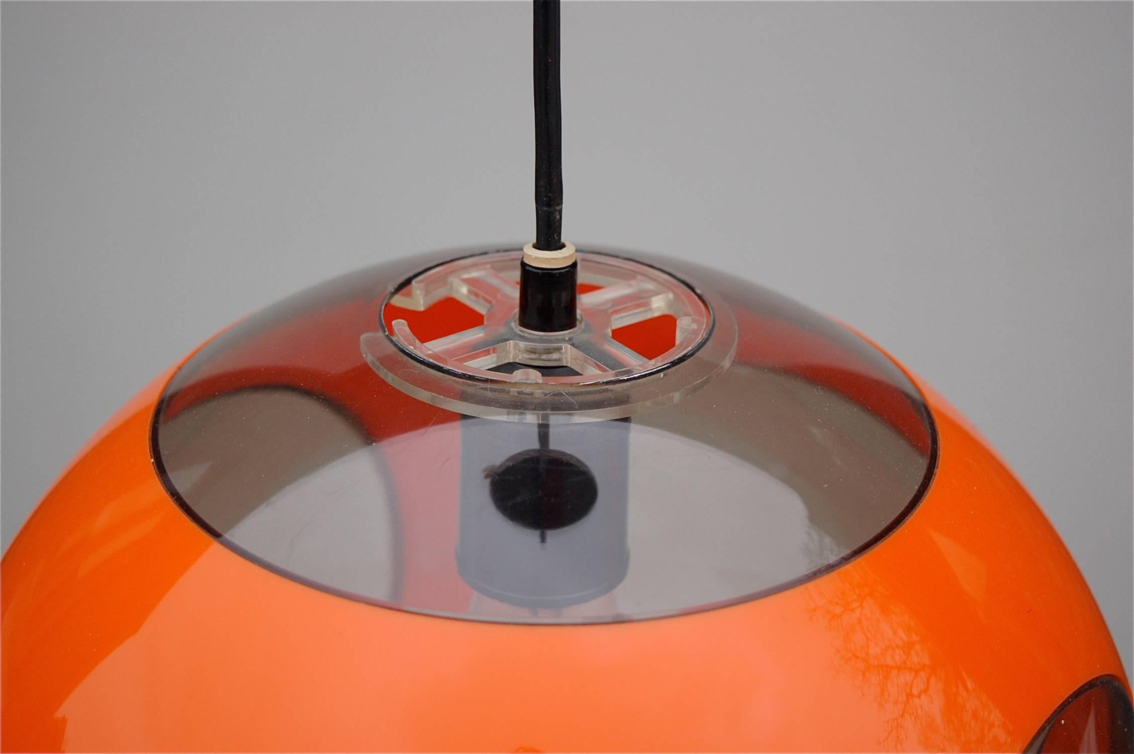 Orange Space Age UFO Lamp by Luigi Colani, 1970s In Good Condition In Noorderwijk, BE
