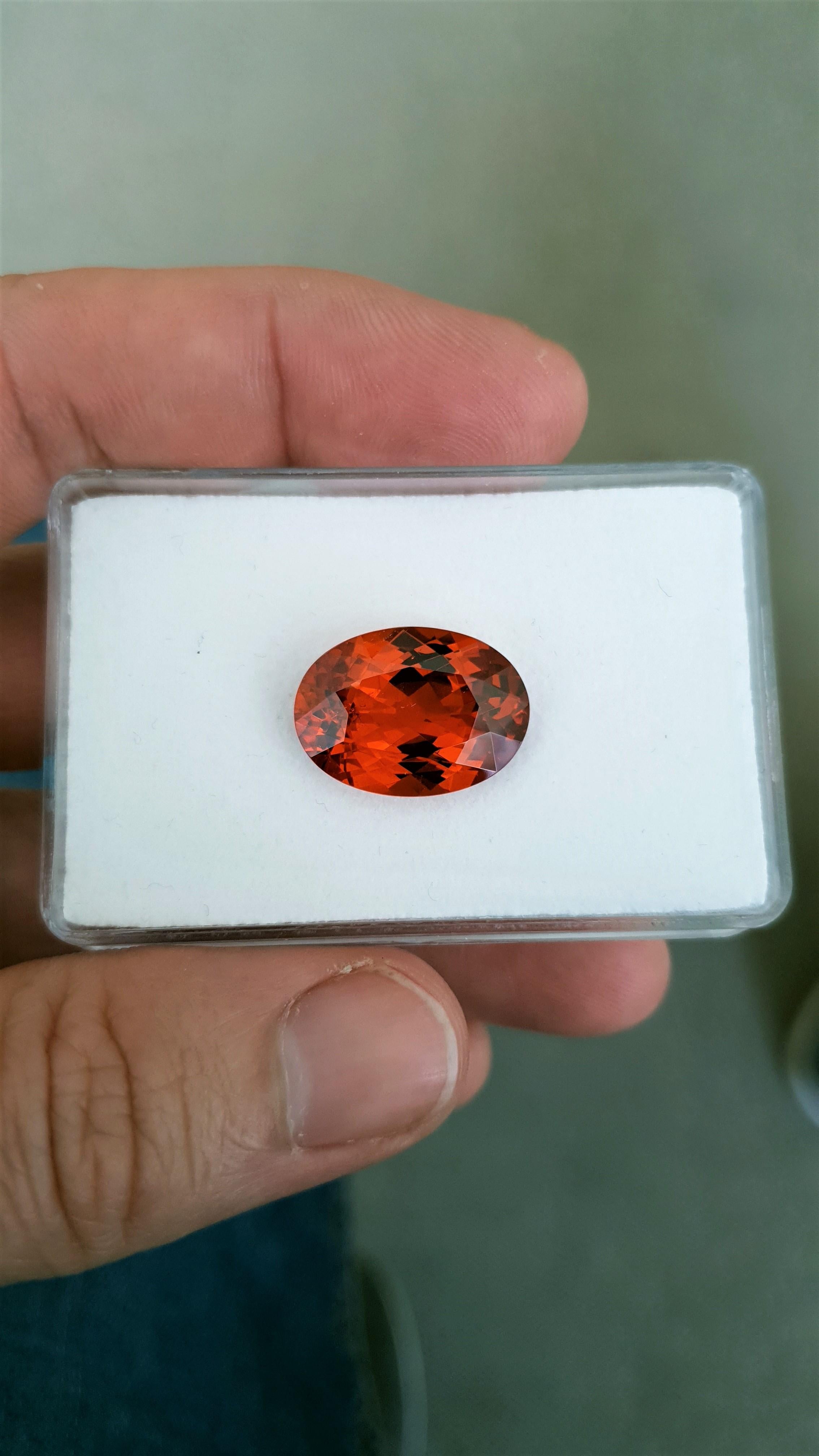 Orange Spessartite Garnet, Faceted Gem, 15, 95 ct., loose Gemstone, natural For Sale 5