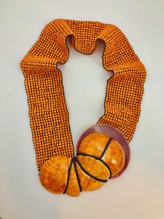 Sylvia Gottwald, Orange Spondylus on beaded Necklace, Eco-luxe