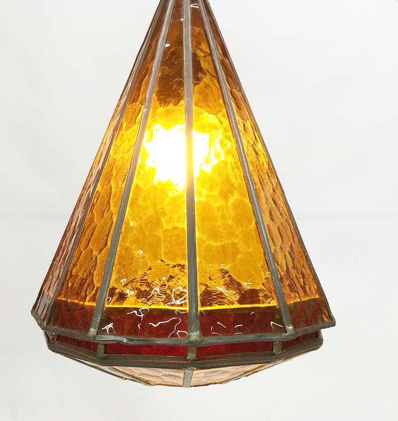 stained glass ceiling light