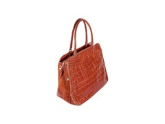 Orange Suarez Alligator Tote Bag