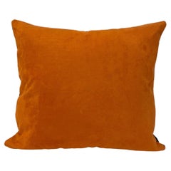 Orange Suede Decretive Throw Pillow