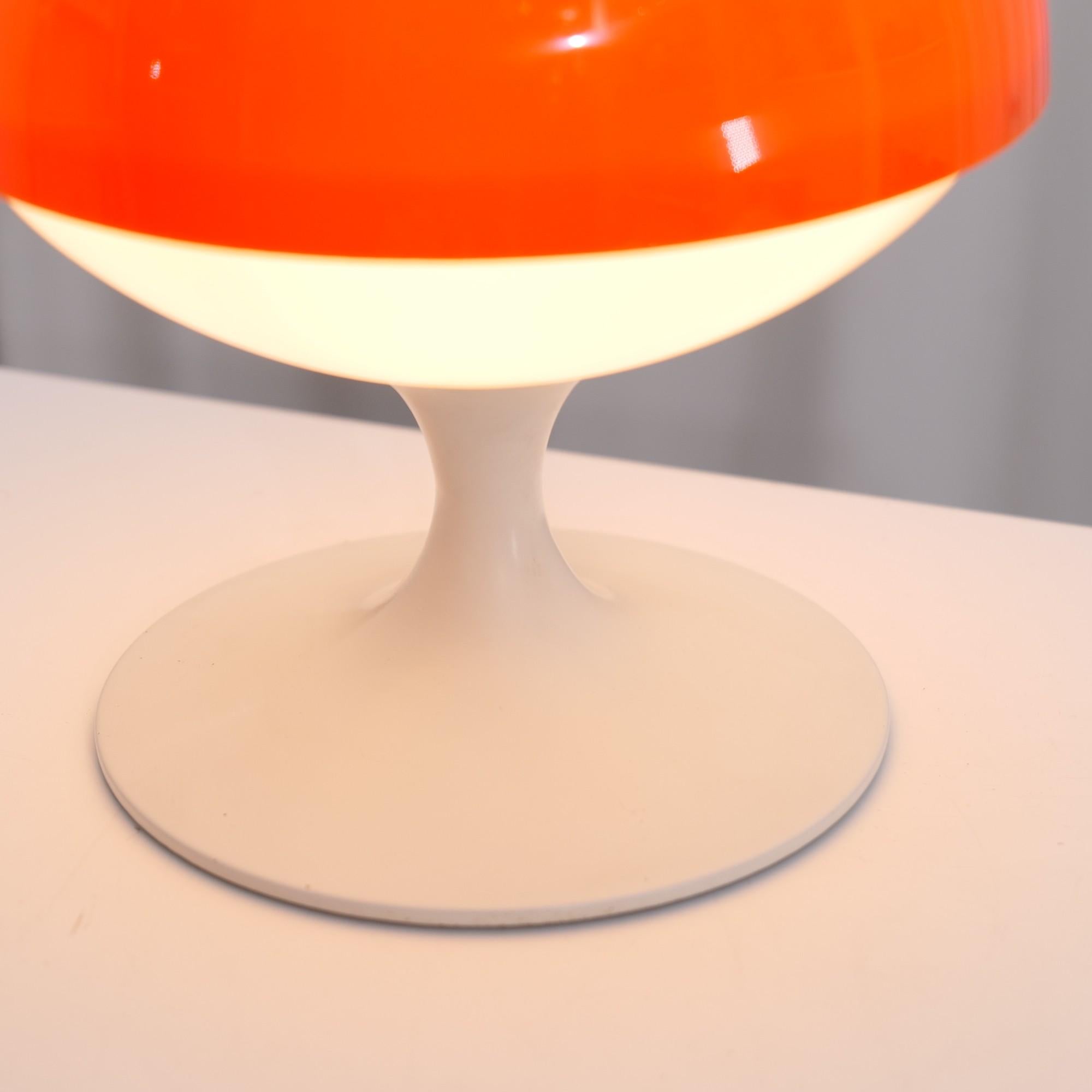Orange Swiss Space Age Mushroom Lamp by Temde Leuchten In Excellent Condition For Sale In Saarbrücken, SL