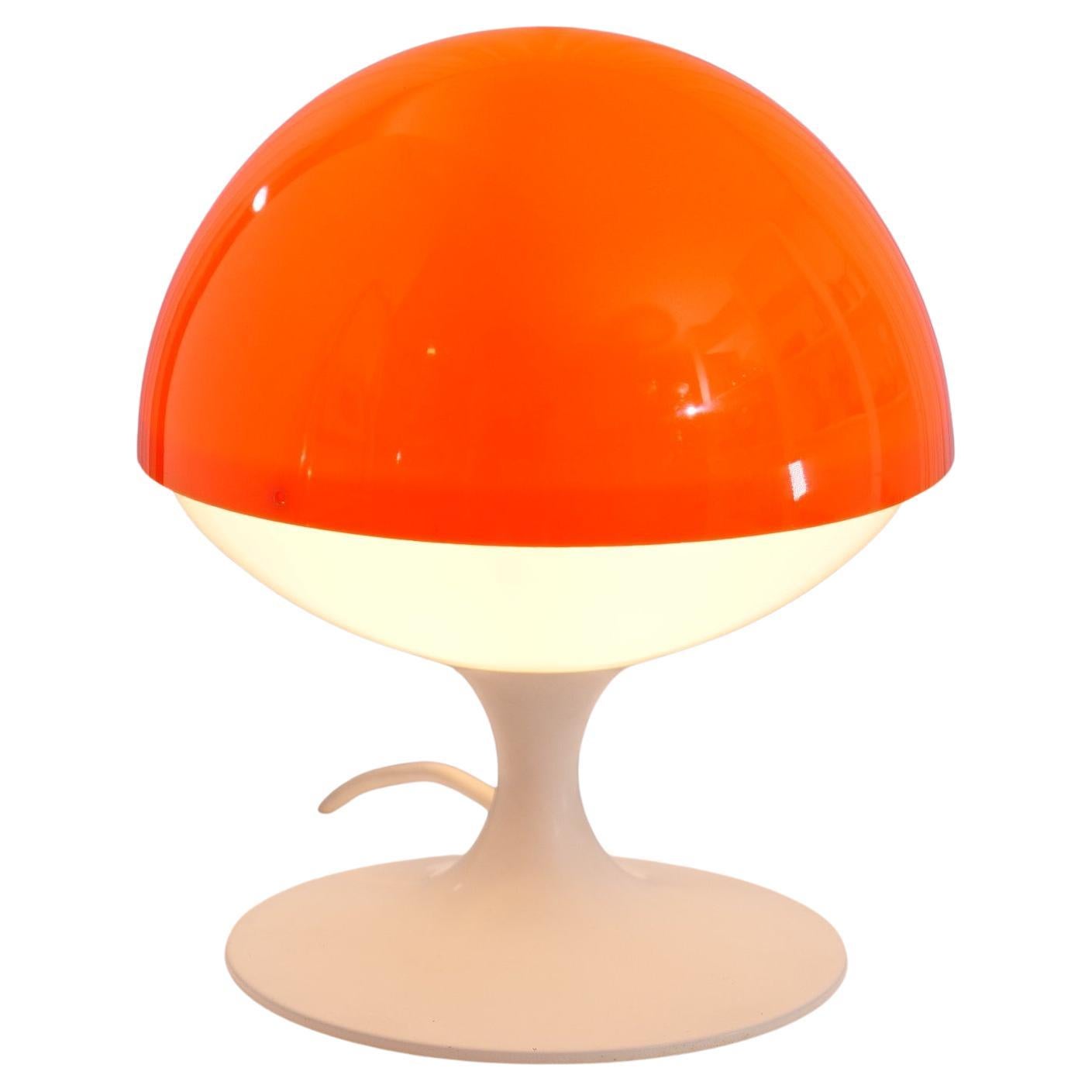 Orange Swiss Space Age Mushroom Lamp by Temde Leuchten For Sale