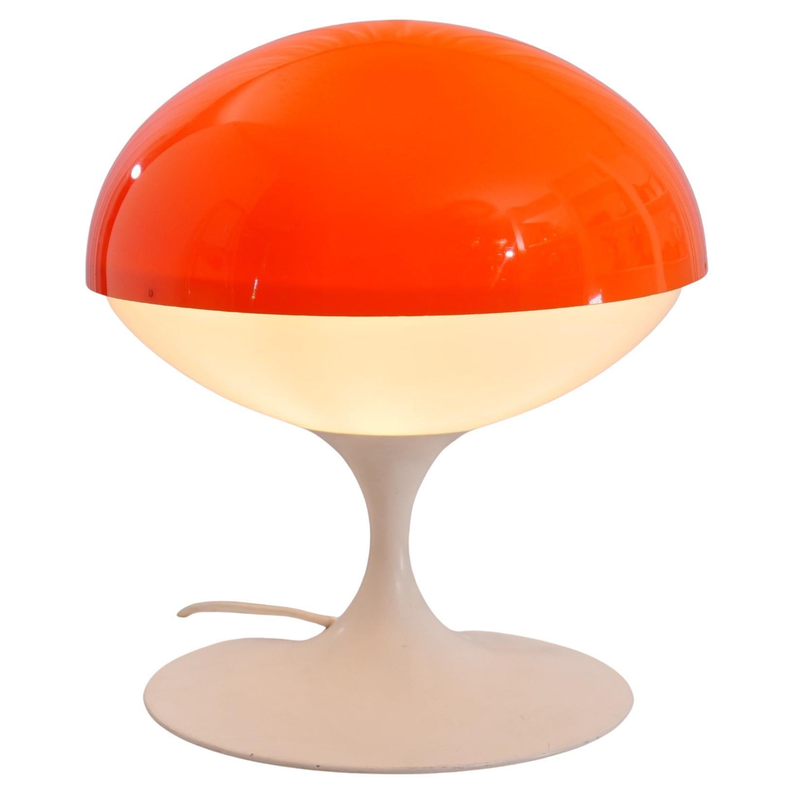 Lampe champignon orange de l'ère spatiale suisse par Temde Leuchten