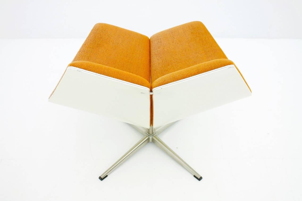 Orange Swivel Chair with Plywood Shell, 1968 6