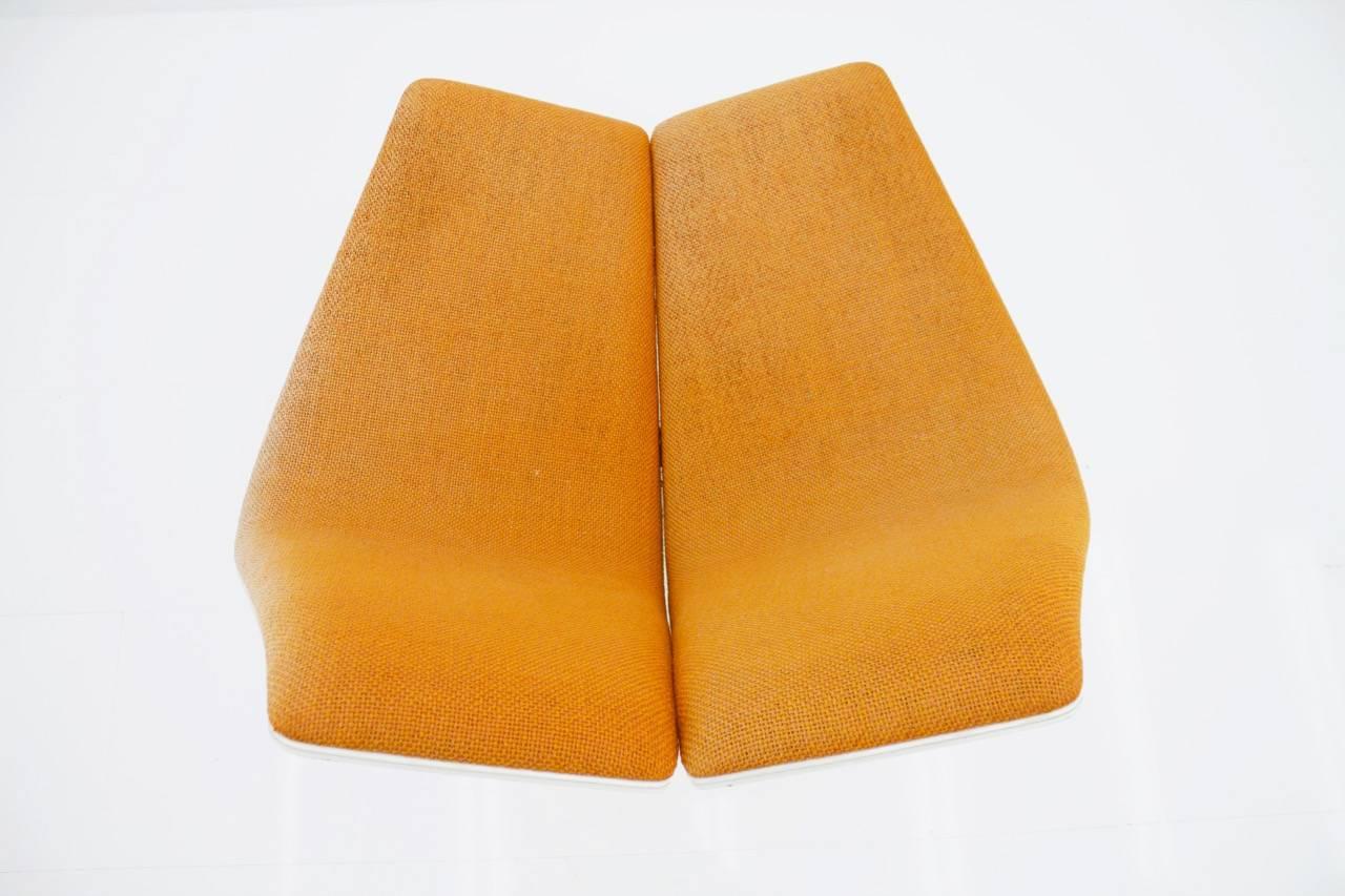 Orange Swivel Chair with Plywood Shell, 1968 7