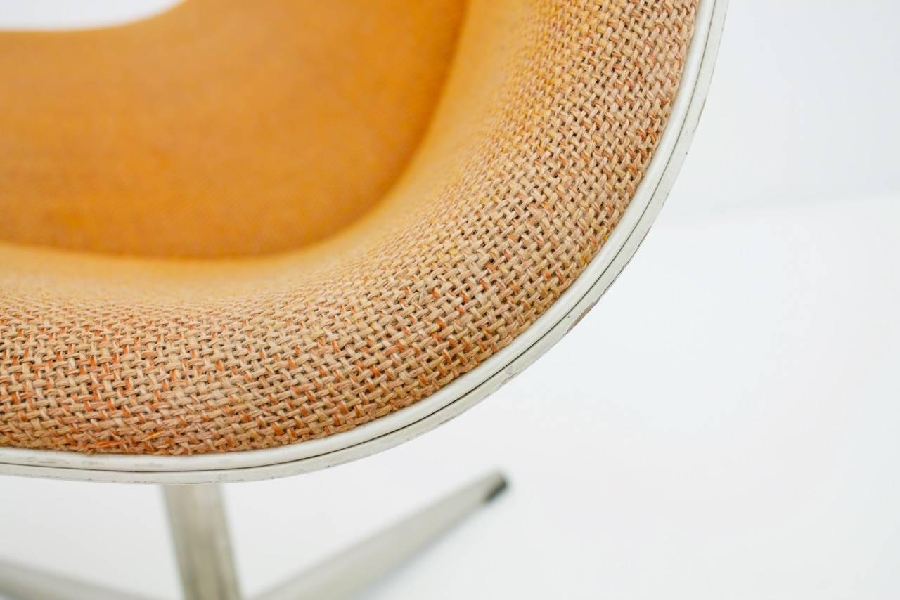 Orange Swivel Chair with Plywood Shell, 1968 9
