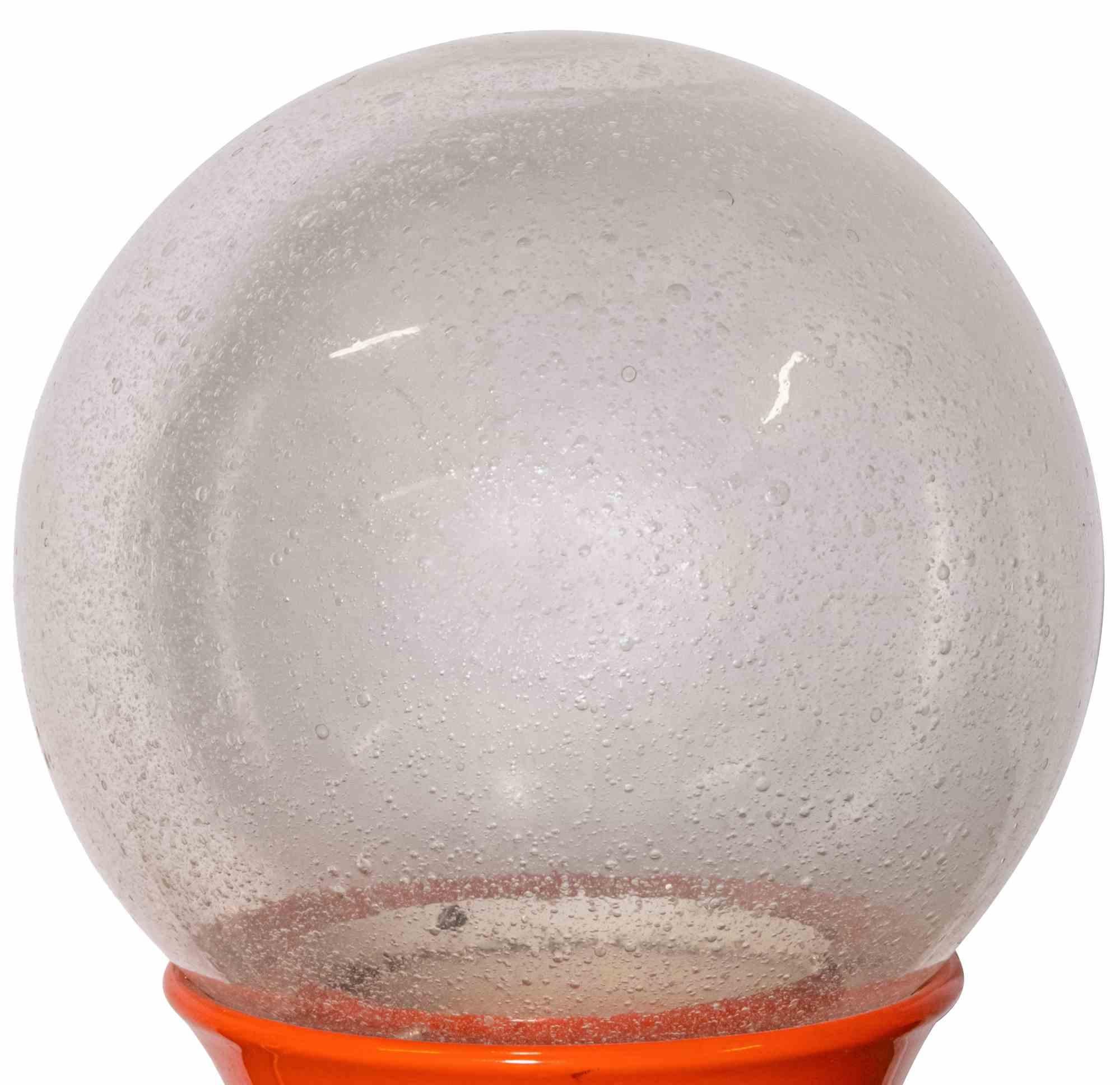 italien Lampe de bureau orange par Carlo Nason, années 1960 en vente