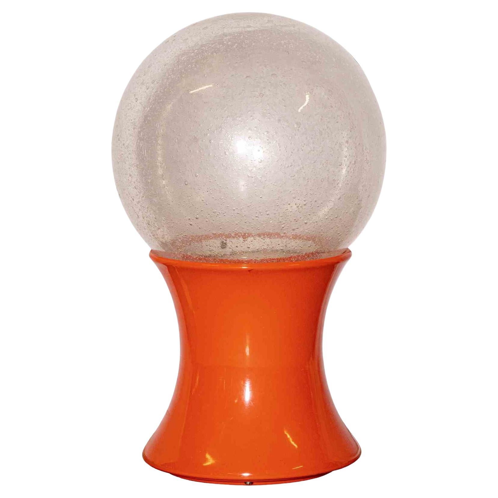 Orange Tischlampe von Carlo Nason, 1960er Jahre