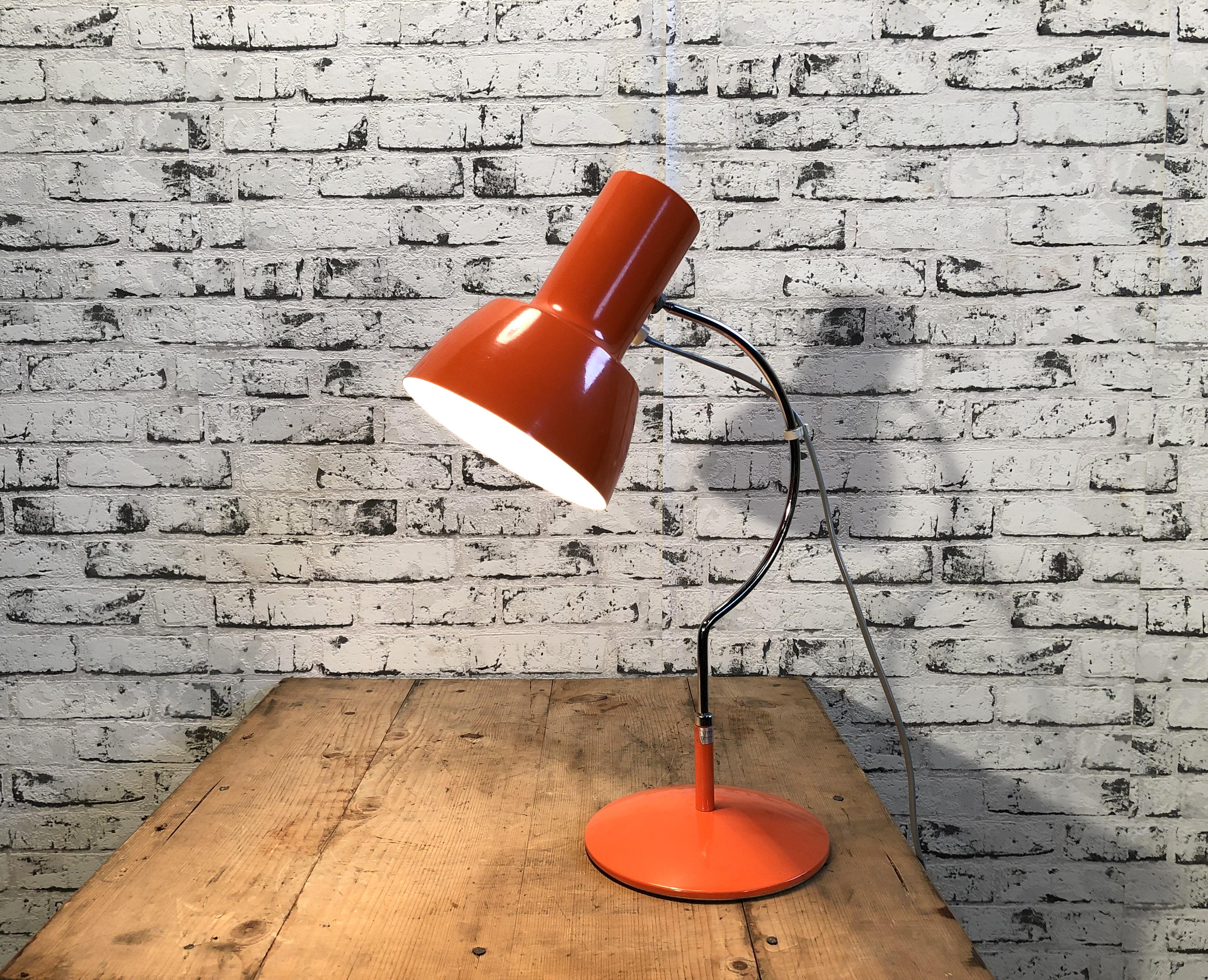 Orange Table Lamp by Josef Hurka for Napako, 1960s 2