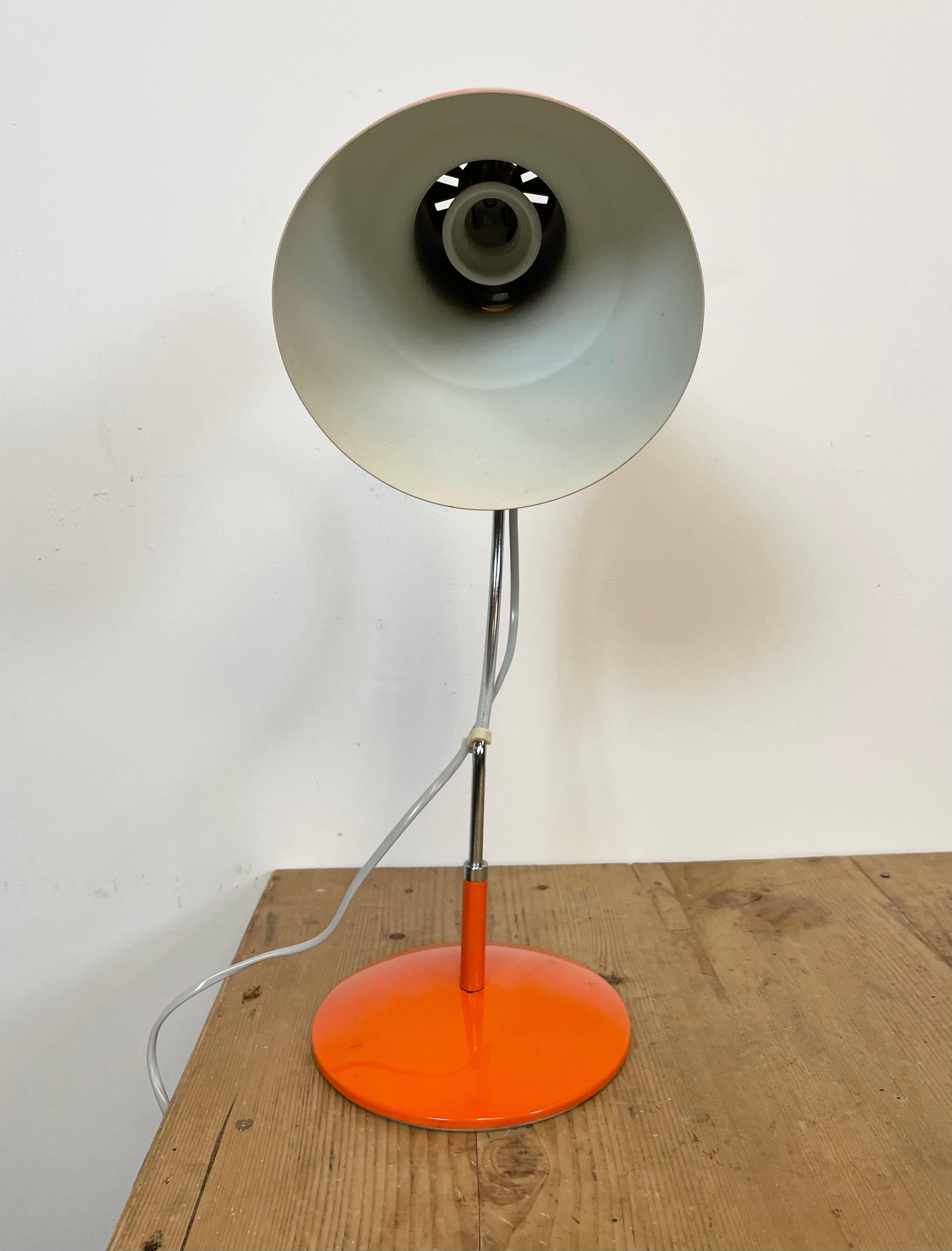 Orange Table Lamp by Josef Hurka for Napako, 1960s For Sale 4
