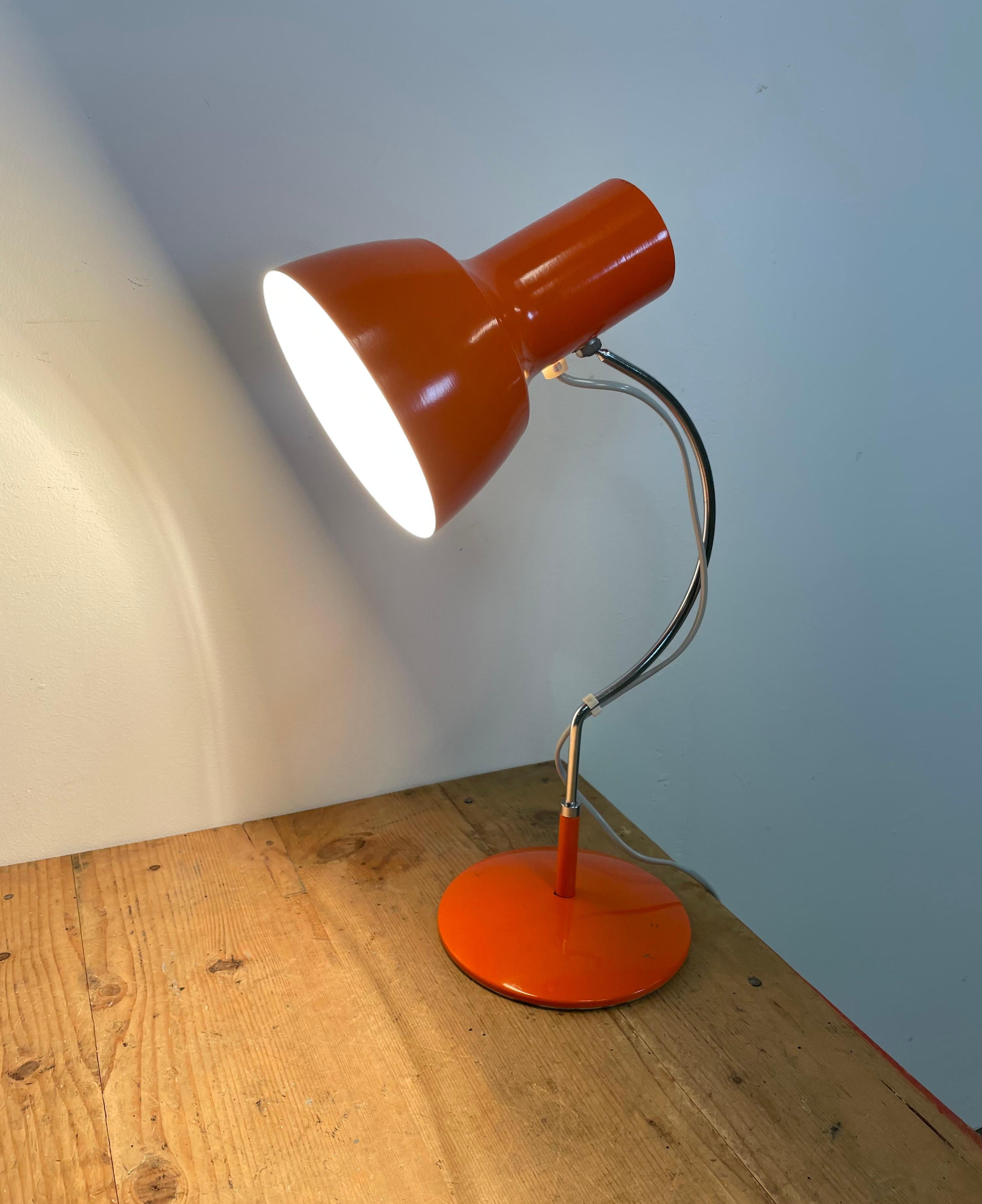 Orange Table Lamp by Josef Hurka for Napako, 1960s For Sale 7