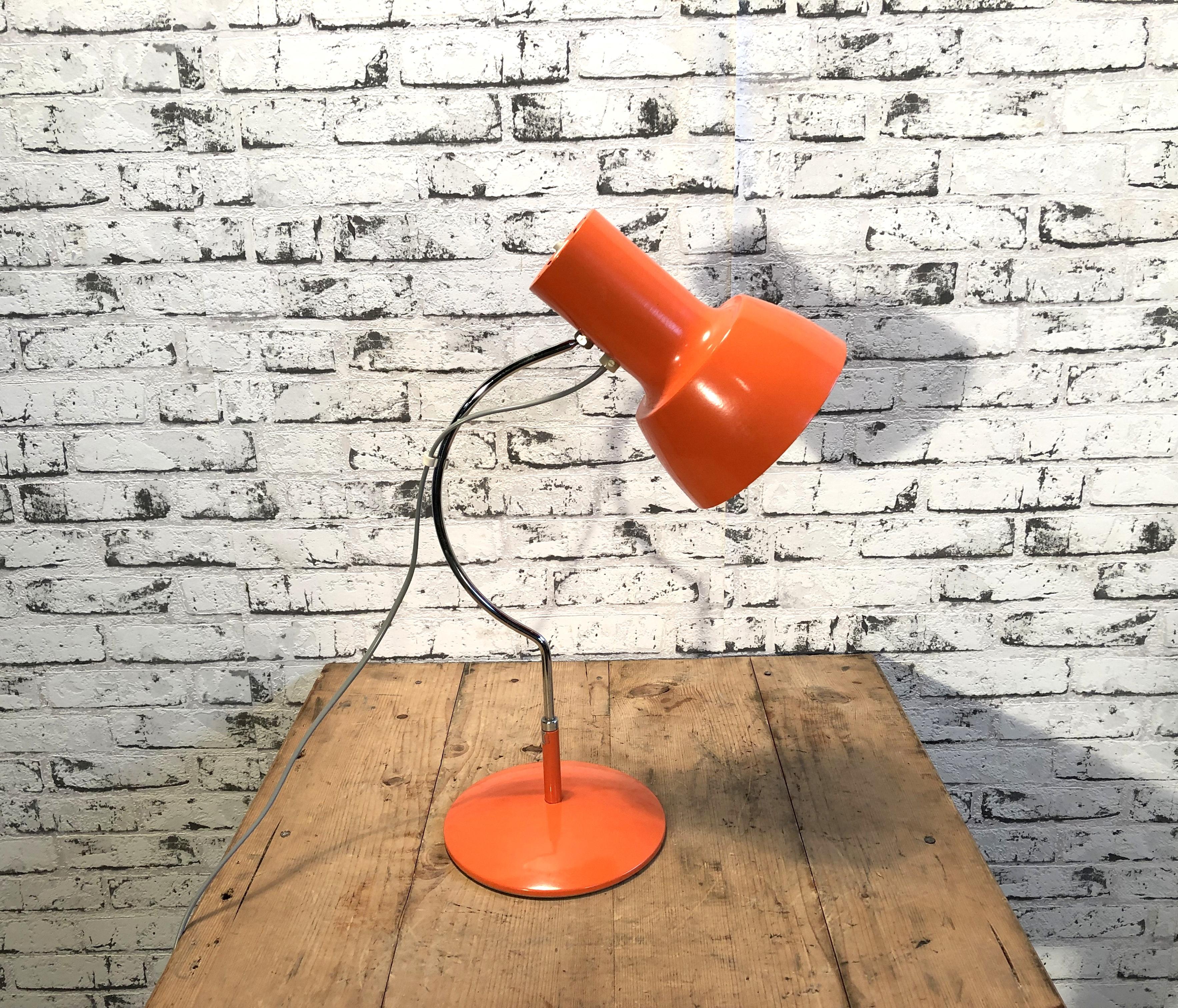 Czech Orange Table Lamp by Josef Hurka for Napako, 1960s