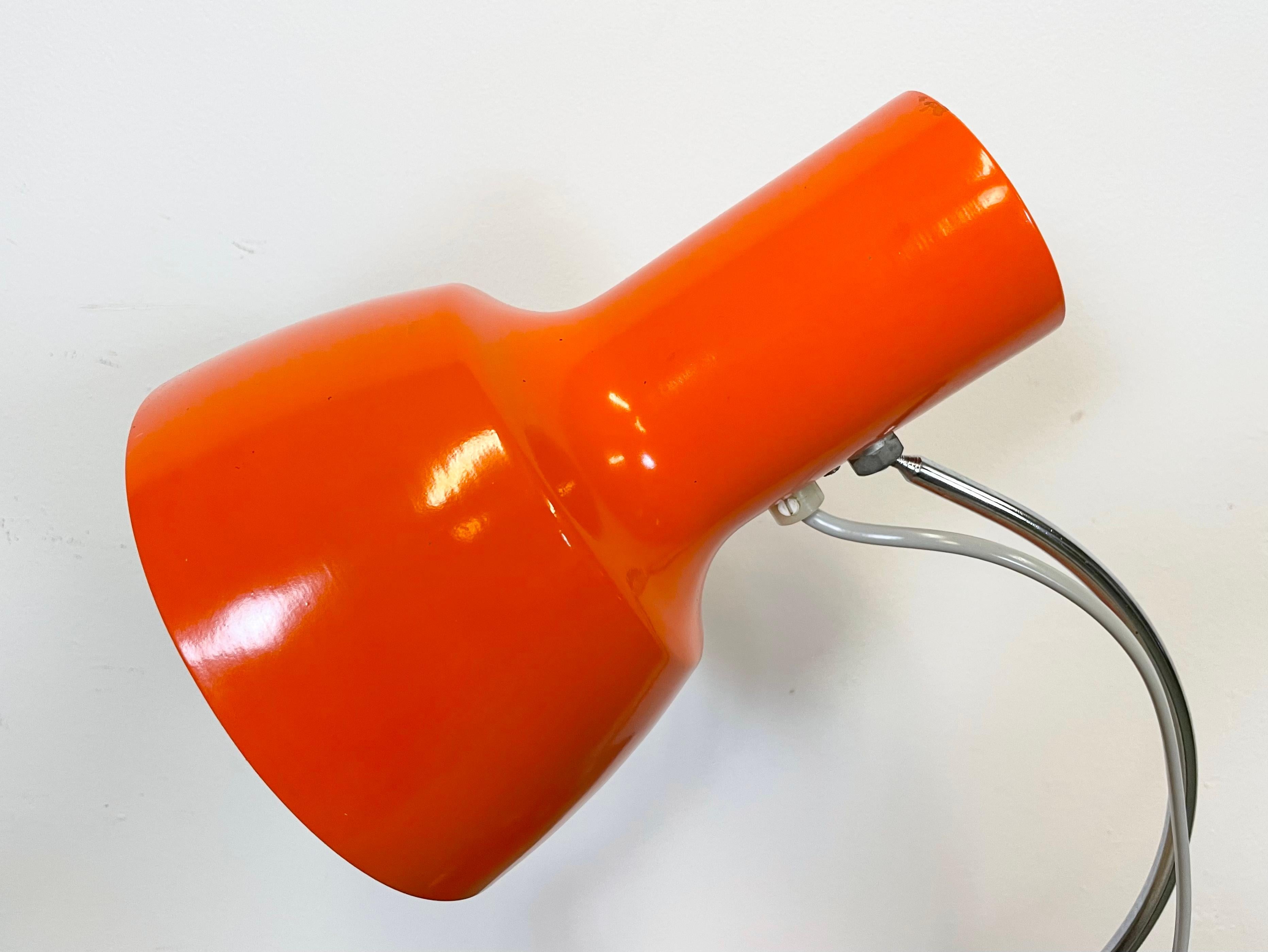 Mid-Century Modern Orange Table Lamp by Josef Hurka for Napako, 1960s For Sale