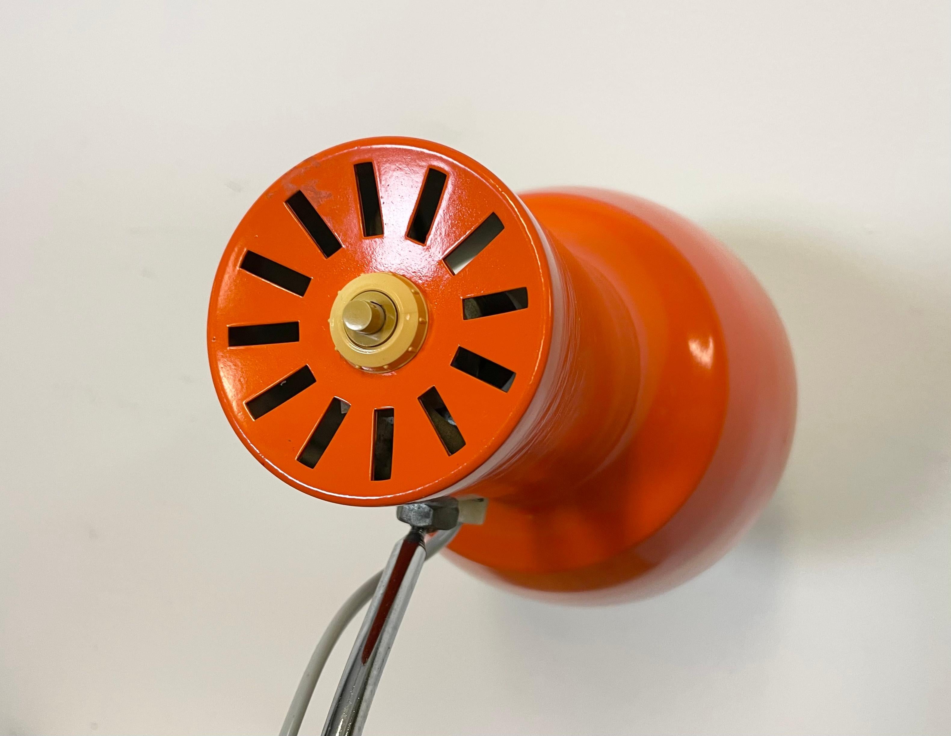 Orange Table Lamp by Josef Hurka for Napako, 1960s In Good Condition For Sale In Kojetice, CZ