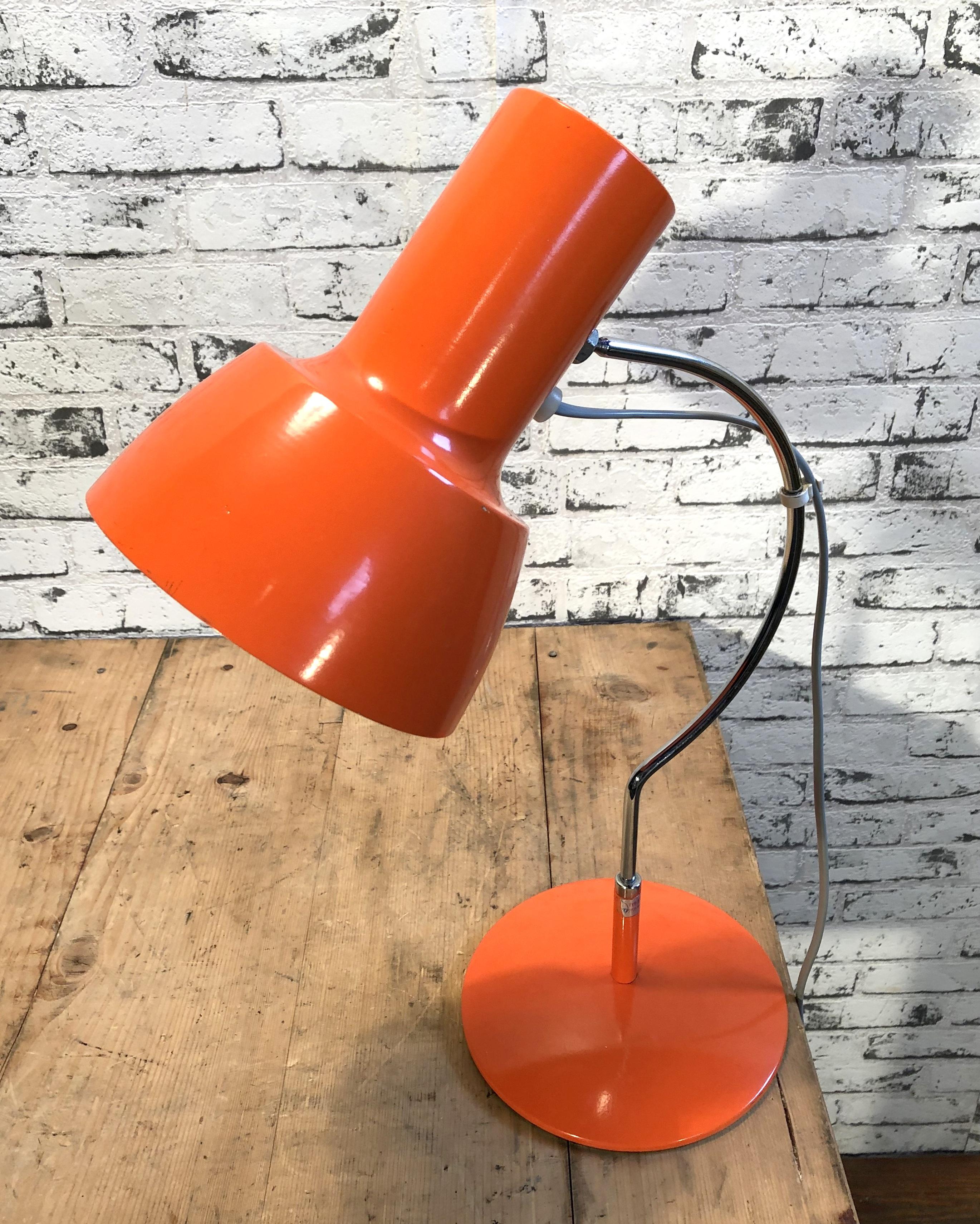 Orange Table Lamp by Josef Hurka for Napako, 1960s 1
