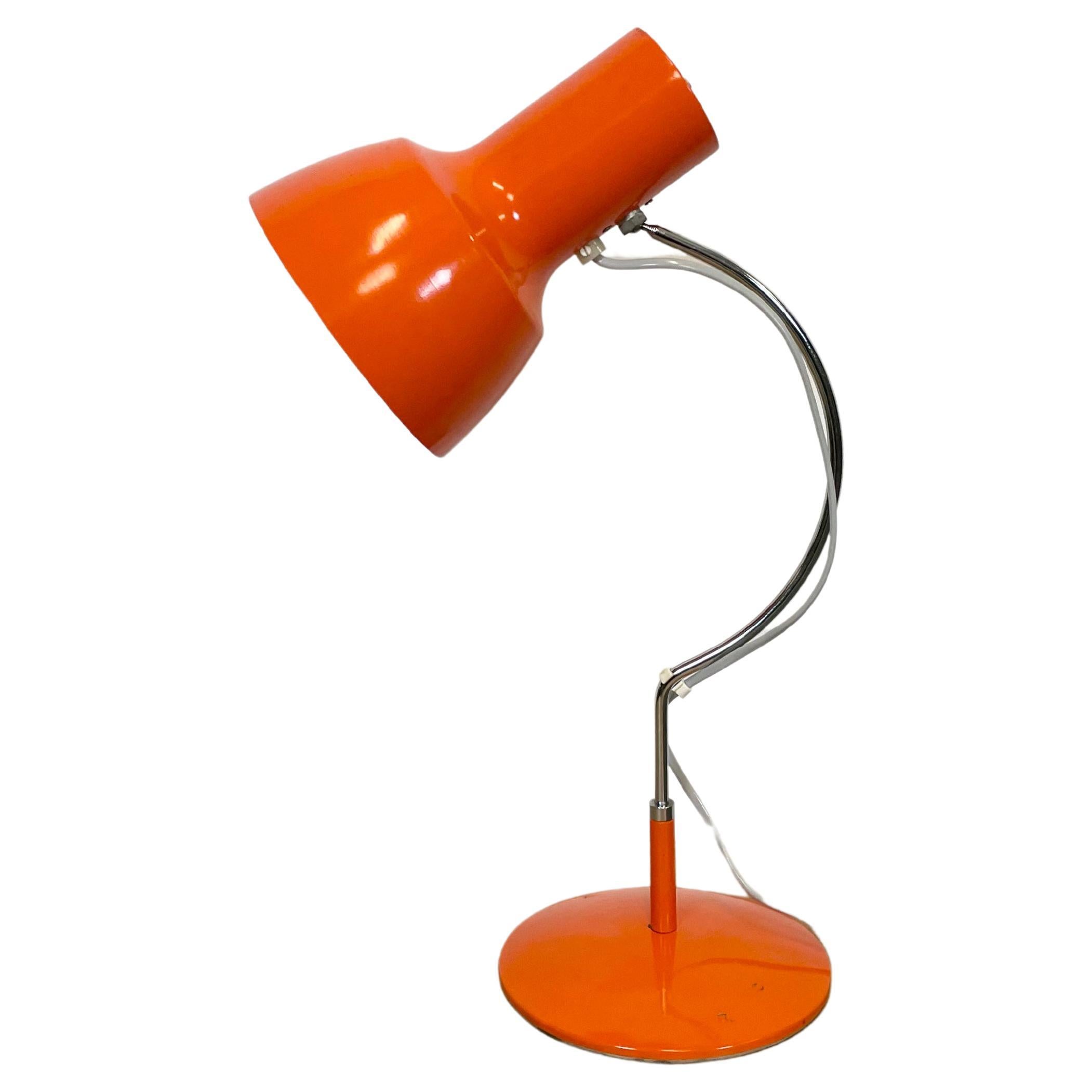 Lampe de bureau orange de Josef Hurka pour Napako, années 1960