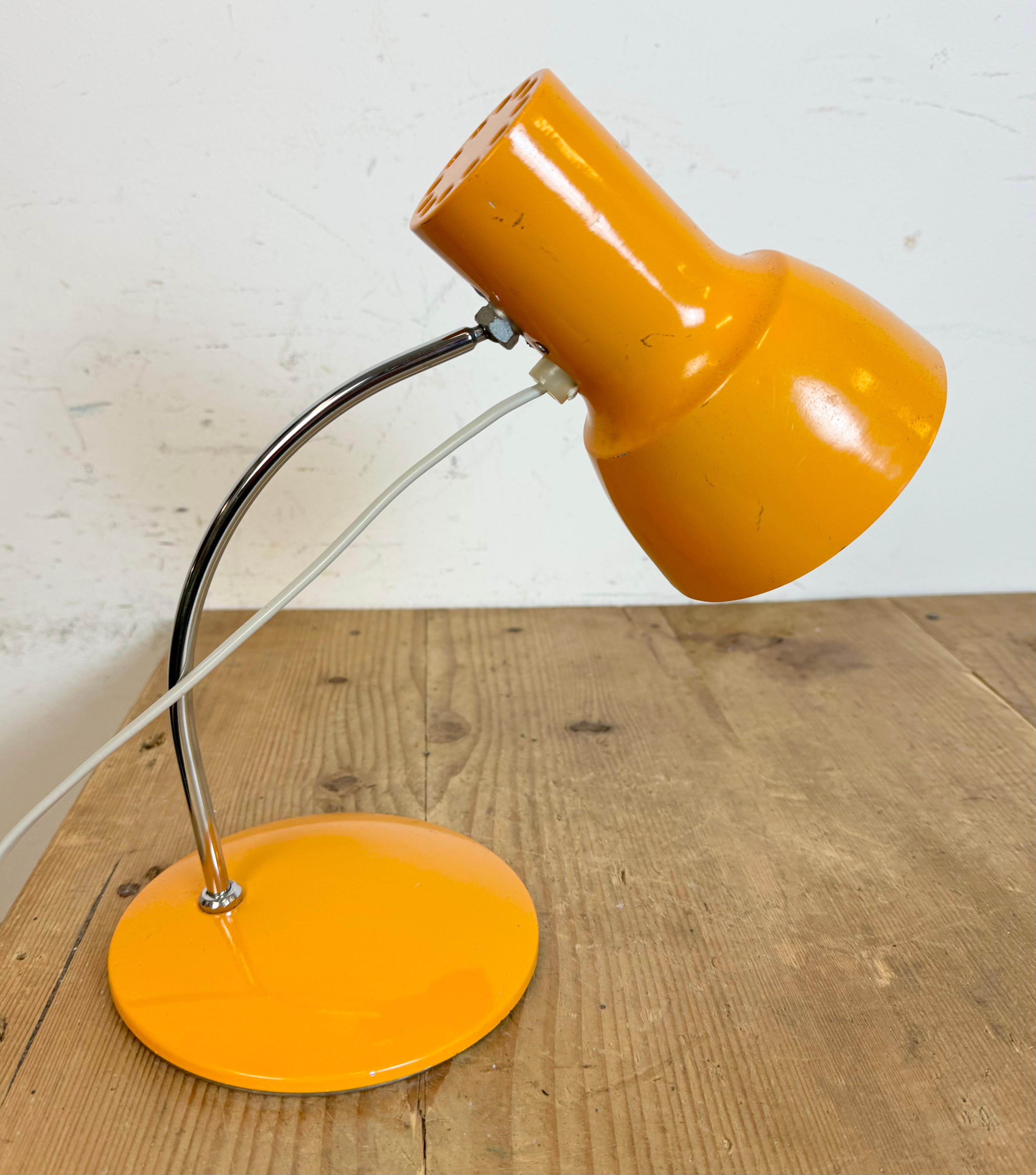 Orange Table Lamp by Josef Hurka for Napako, 1970s For Sale 4