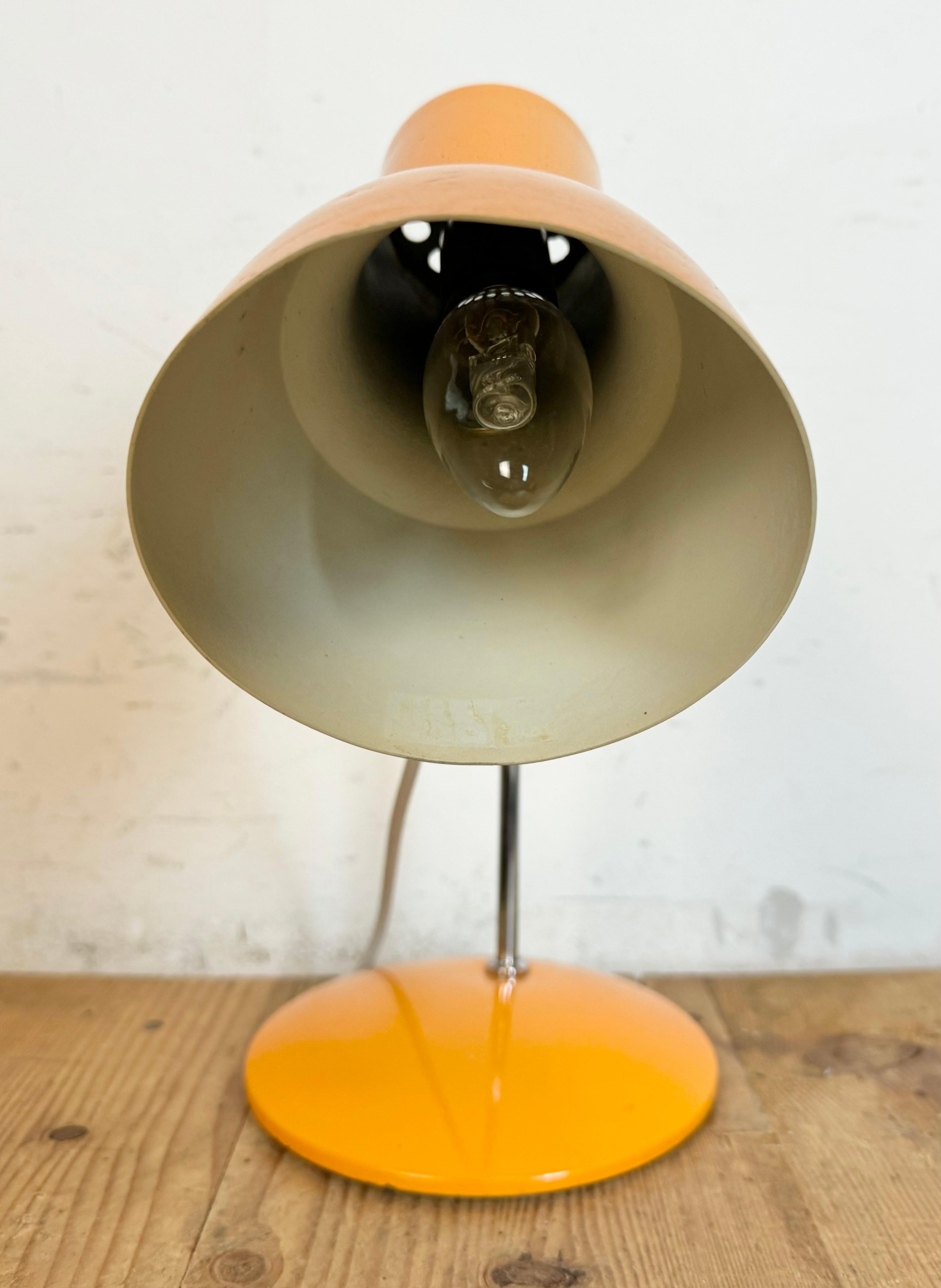 Orange Table Lamp by Josef Hurka for Napako, 1970s For Sale 5