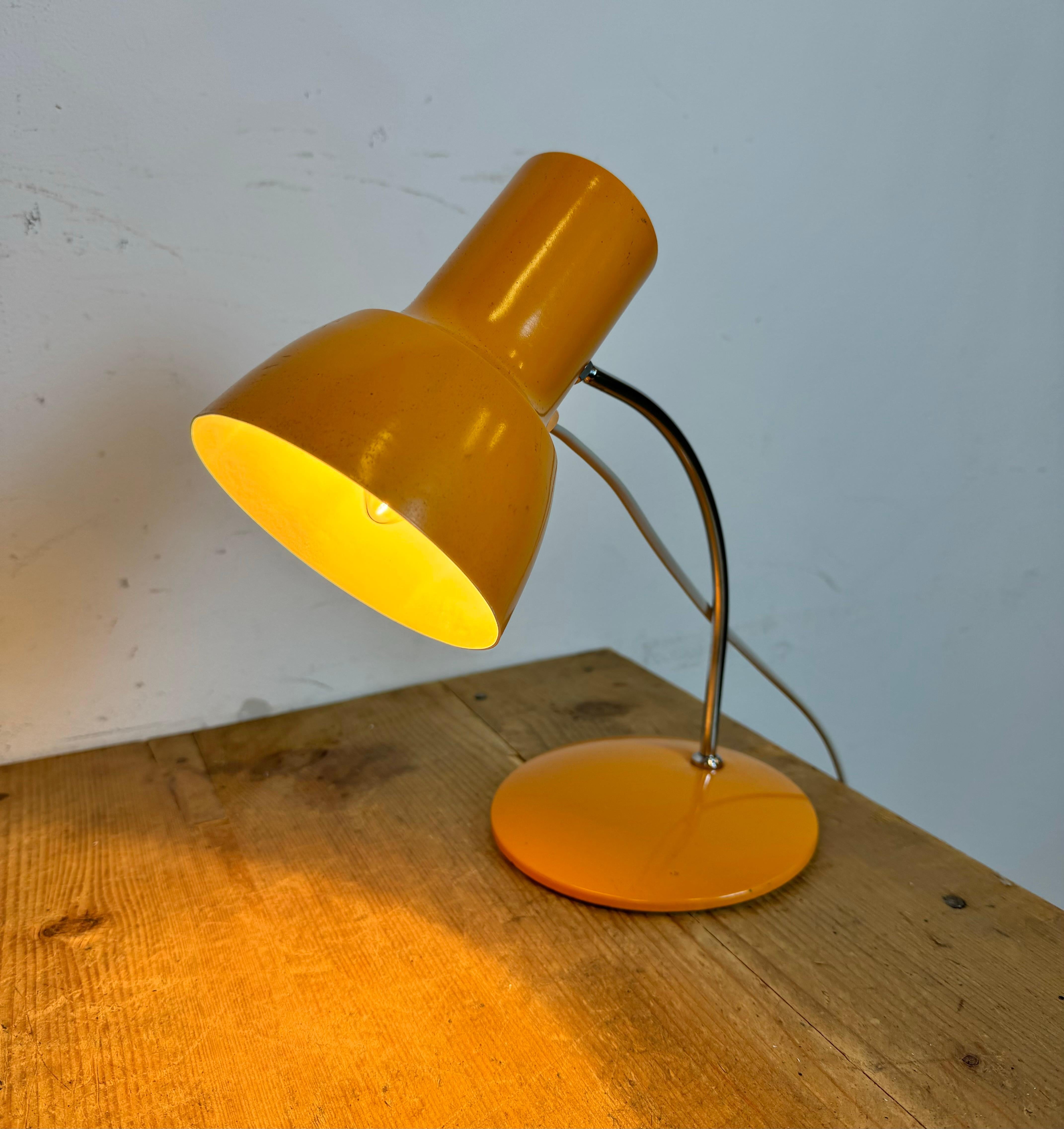 Orange Table Lamp by Josef Hurka for Napako, 1970s For Sale 11