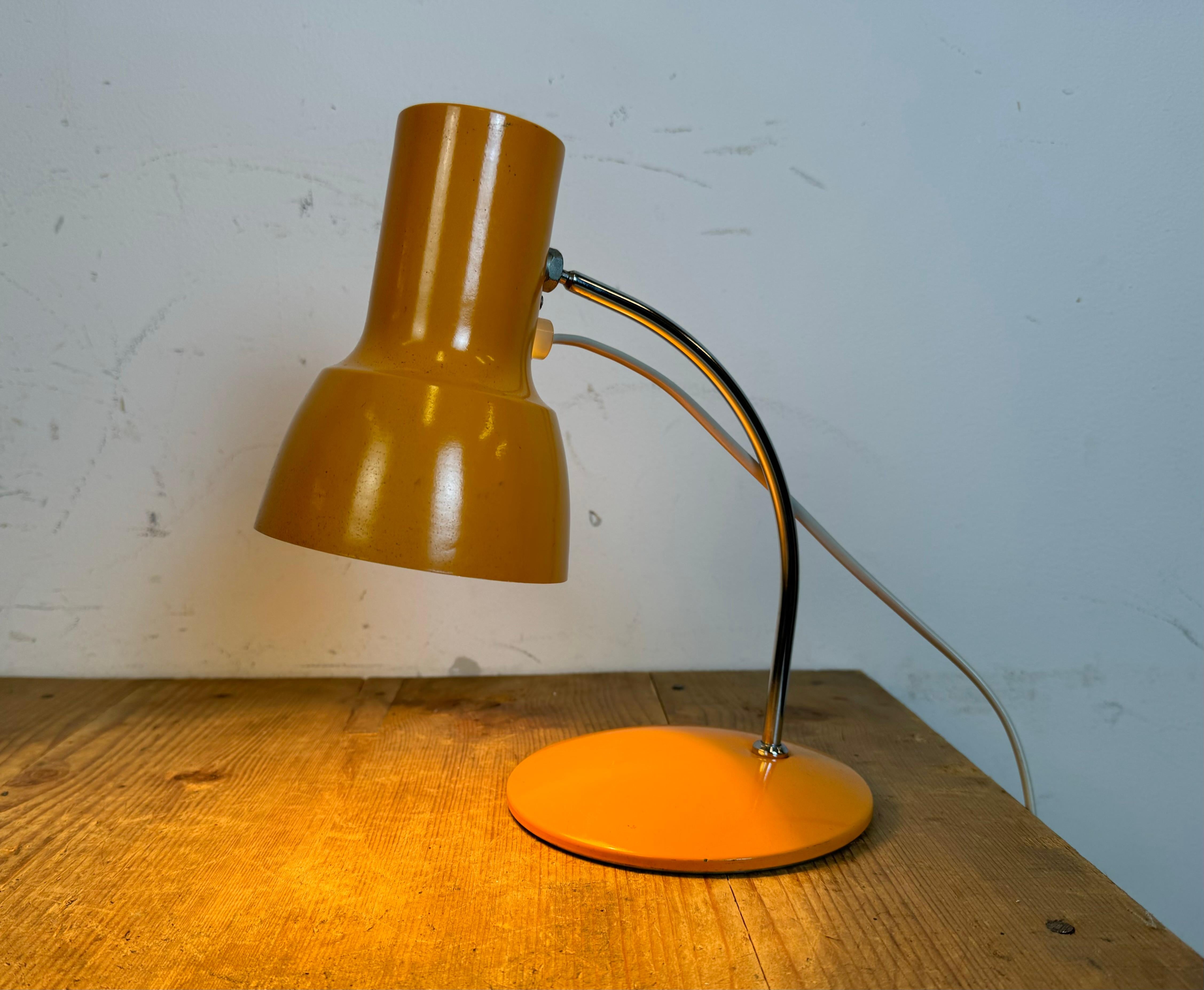 Orange Table Lamp by Josef Hurka for Napako, 1970s For Sale 12