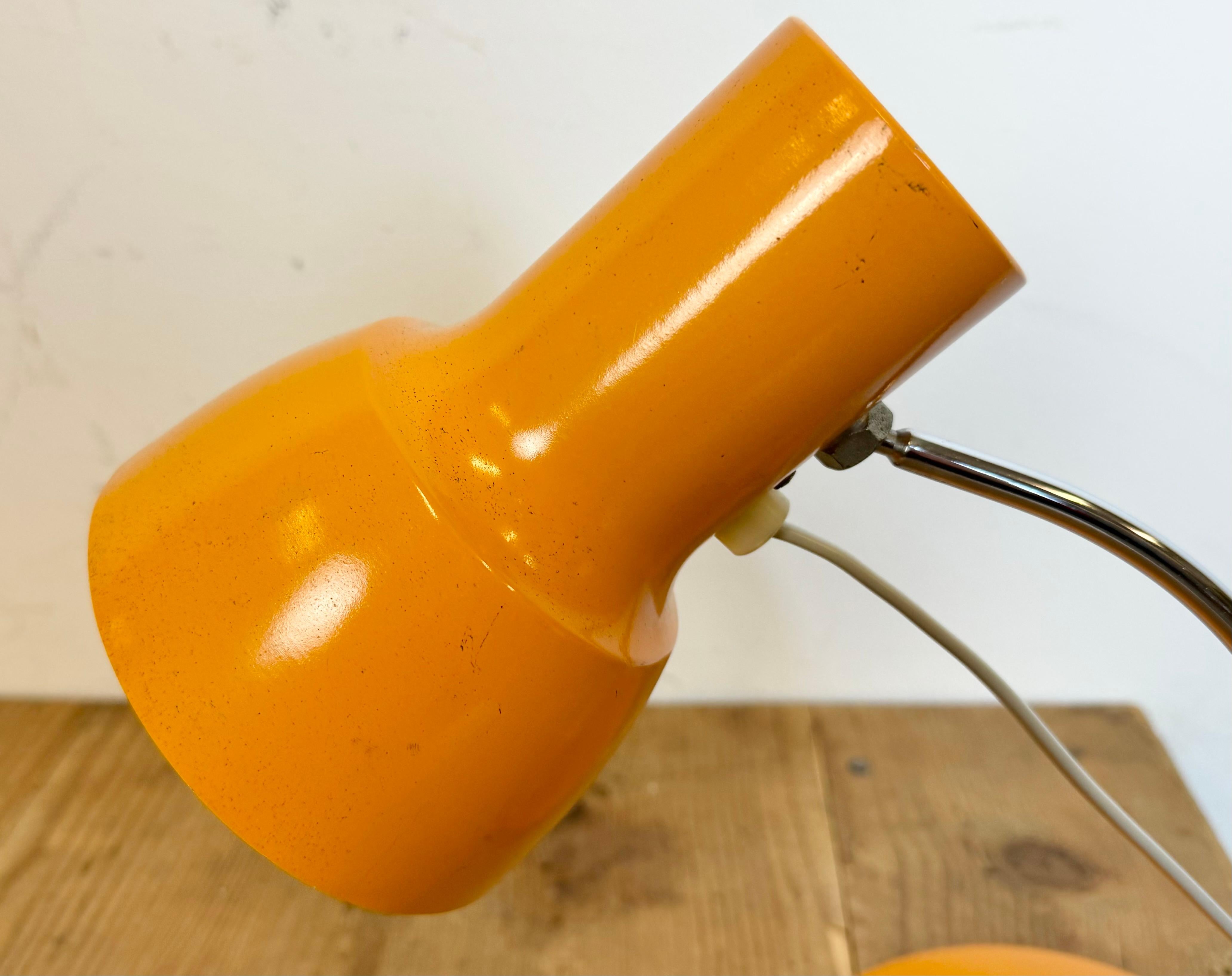 Czech Orange Table Lamp by Josef Hurka for Napako, 1970s For Sale