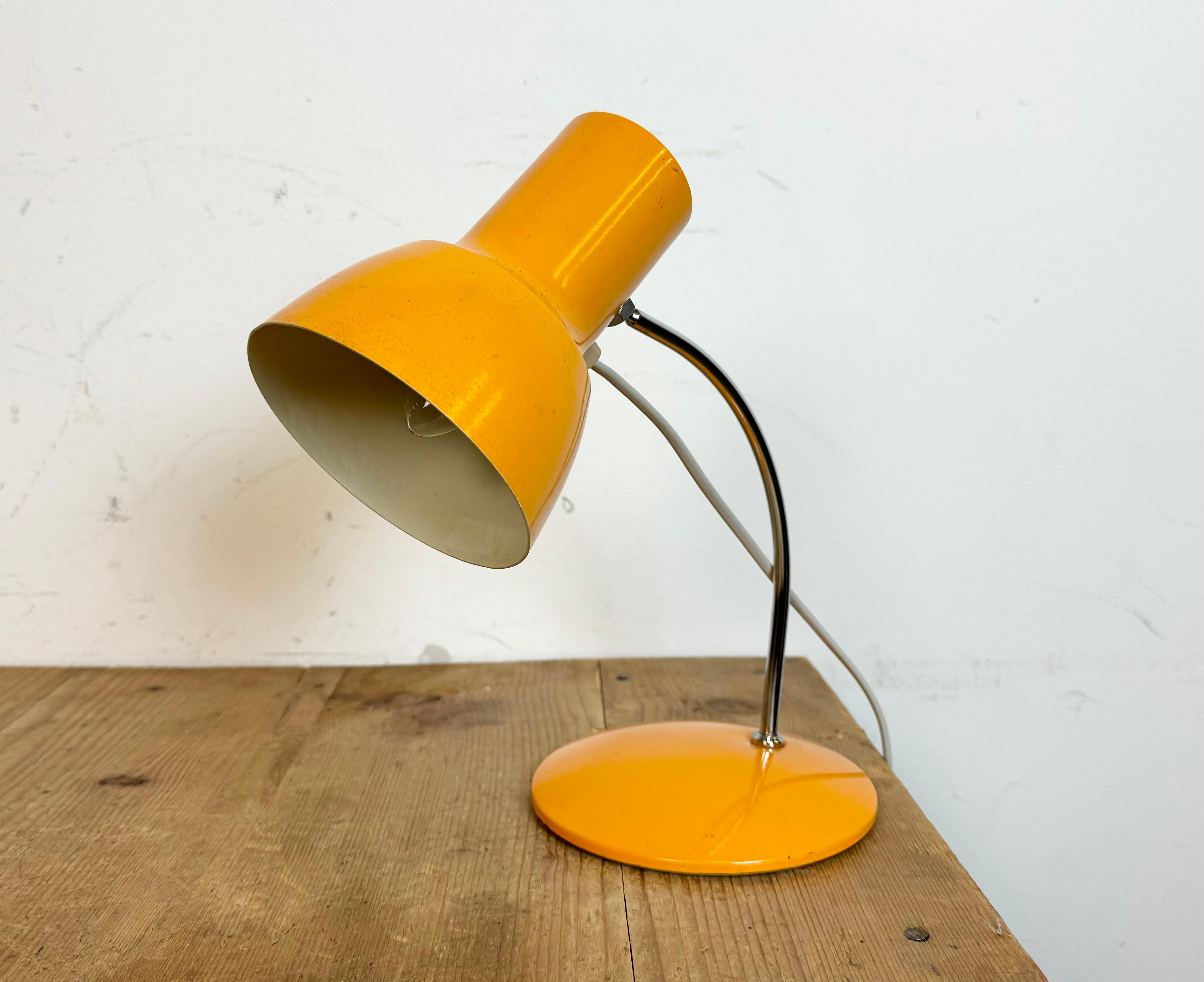 Orange Table Lamp by Josef Hurka for Napako, 1970s In Good Condition For Sale In Kojetice, CZ