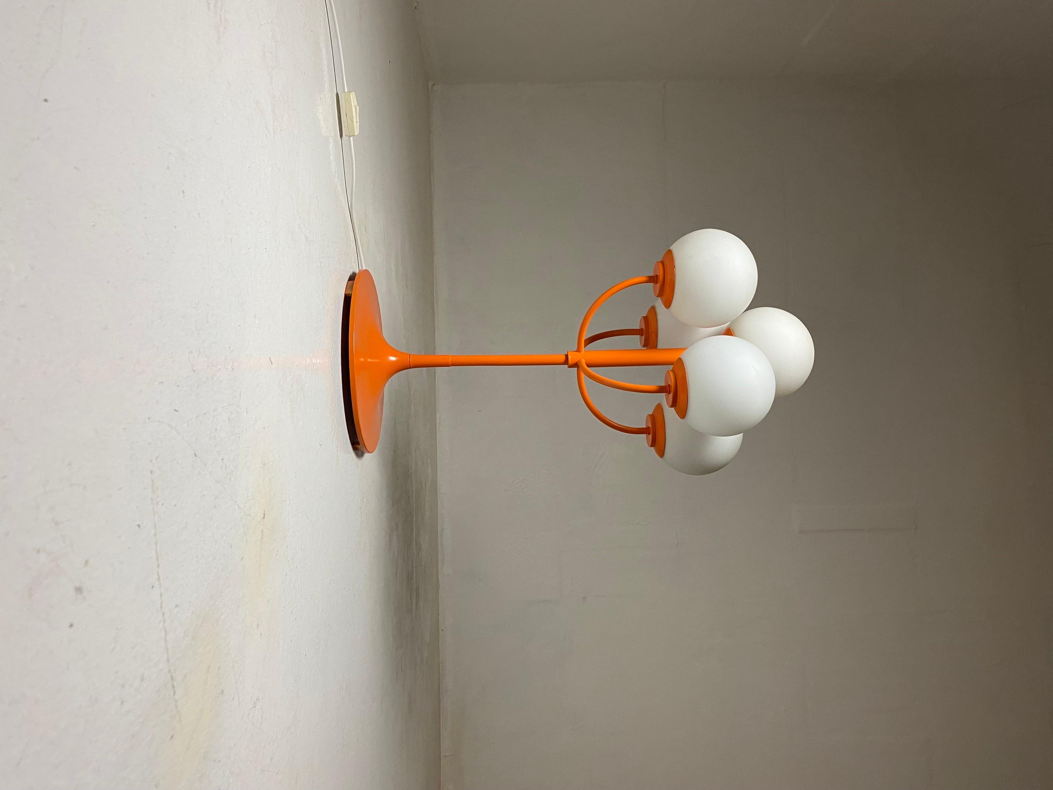 Orange Table Lamp by Kaiser Leuchten, Germany, 1970s 2