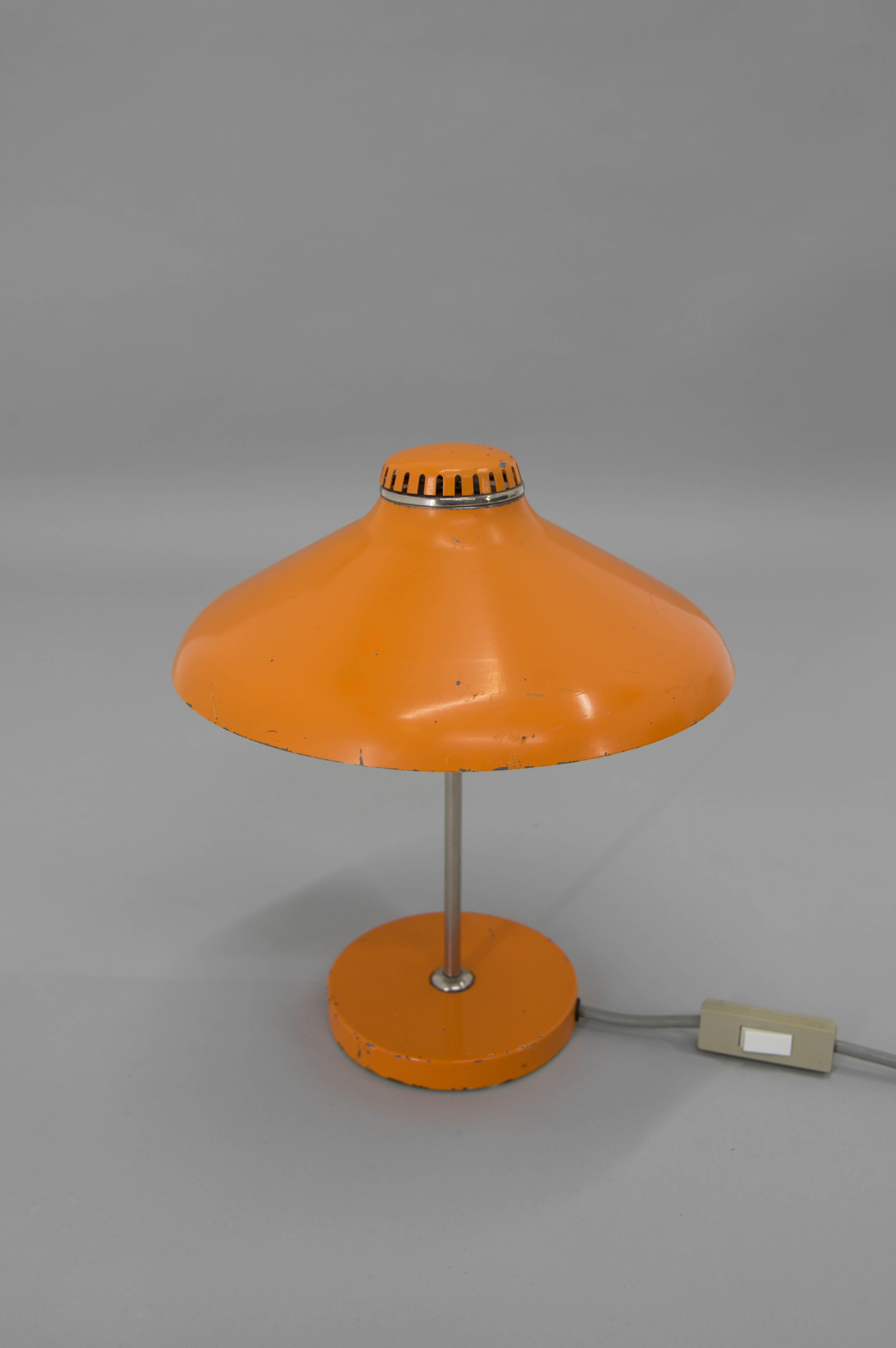 Mid-Century Modern Orange Table Lamp, Germany, 1960s For Sale