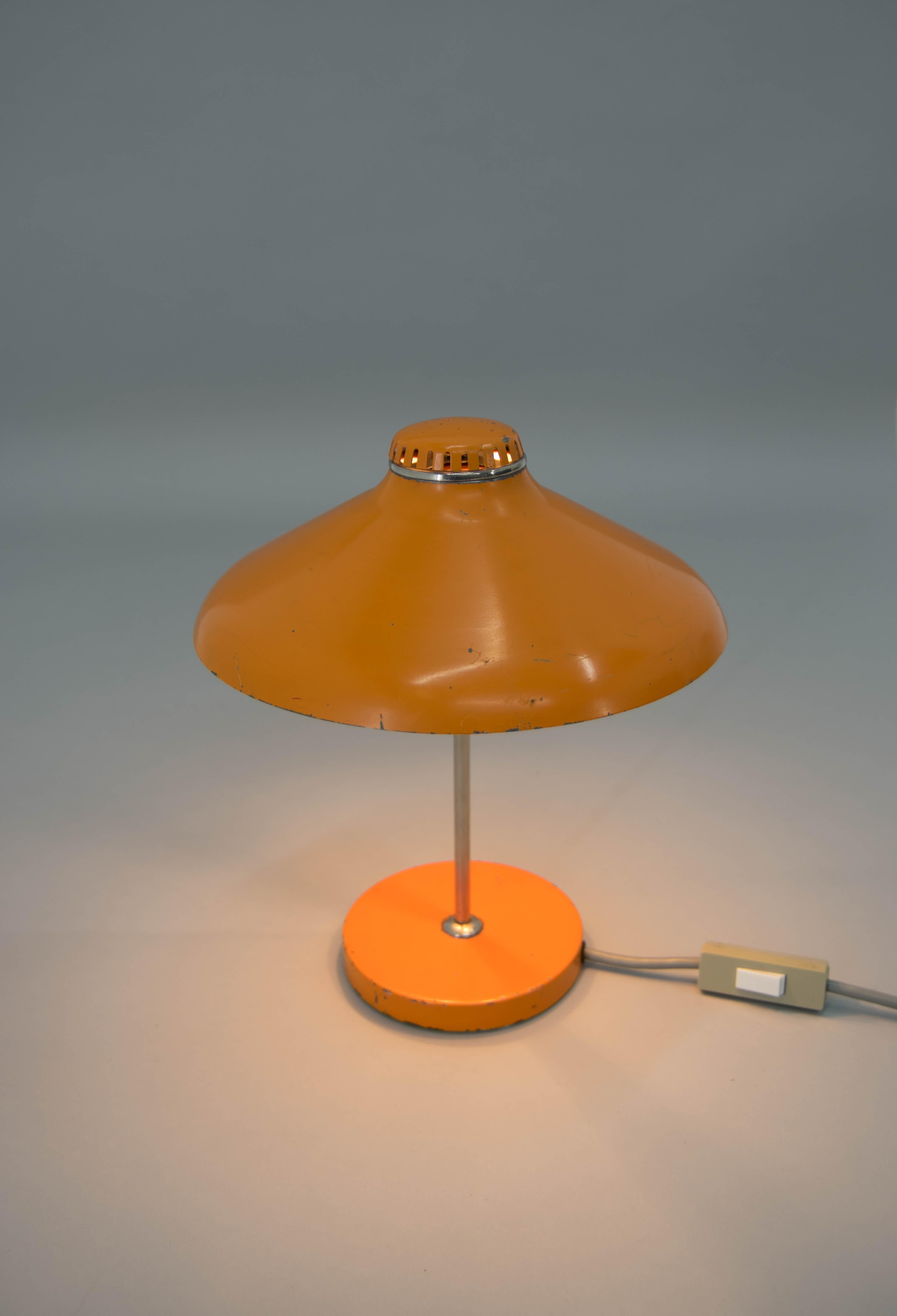 Orange Table Lamp, Germany, 1960s In Good Condition For Sale In Praha, CZ