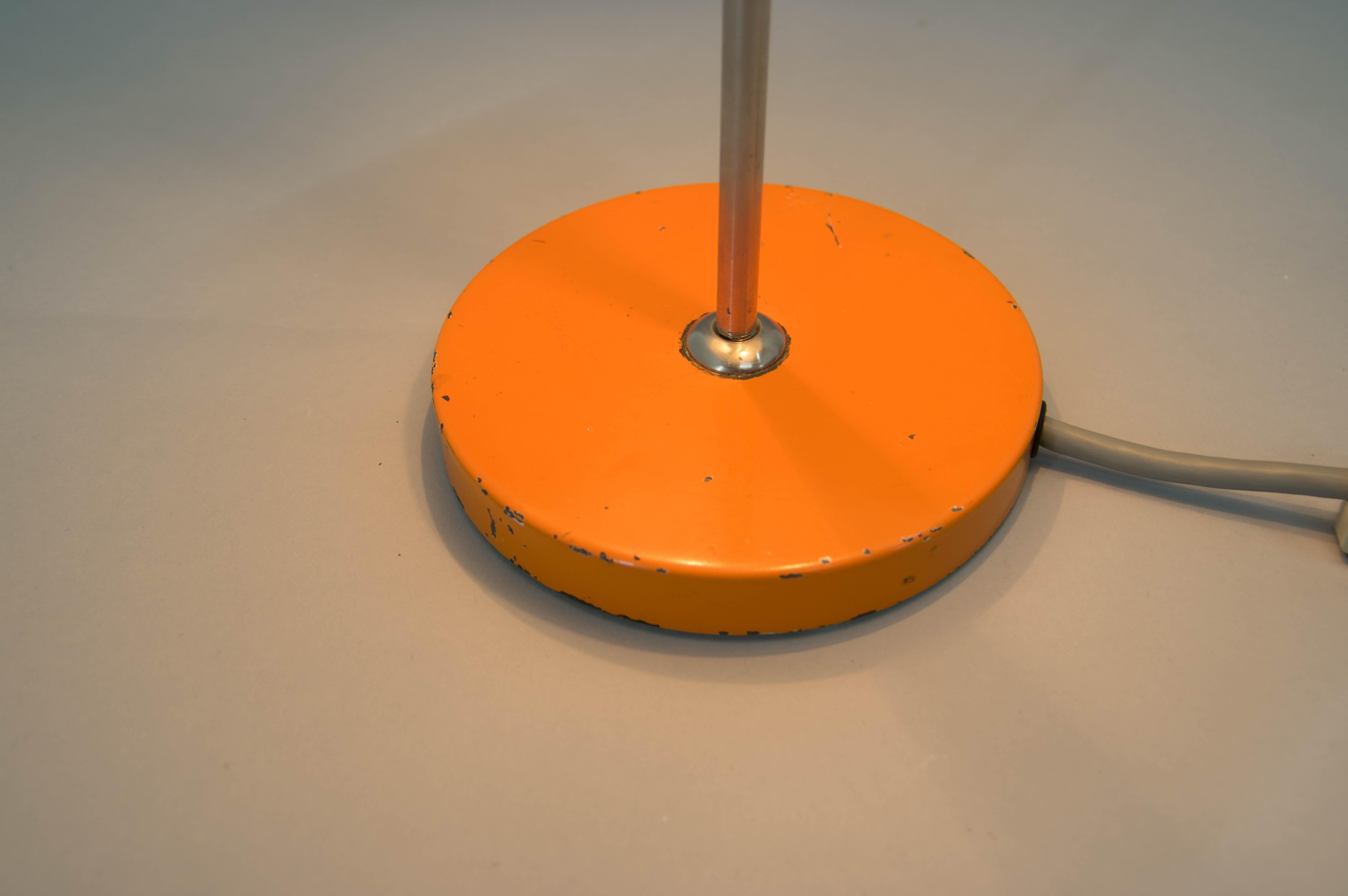 Metal Orange Table Lamp, Germany, 1960s For Sale