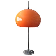 Lampe de table orange Guzzini Italy Mid-Century