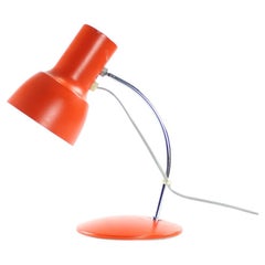 Orange Table Lamp in Chrome and Metal, Czechoslovakia 1960s