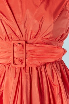 Orange taffetas evening dress JUNIOR GAULTIER
