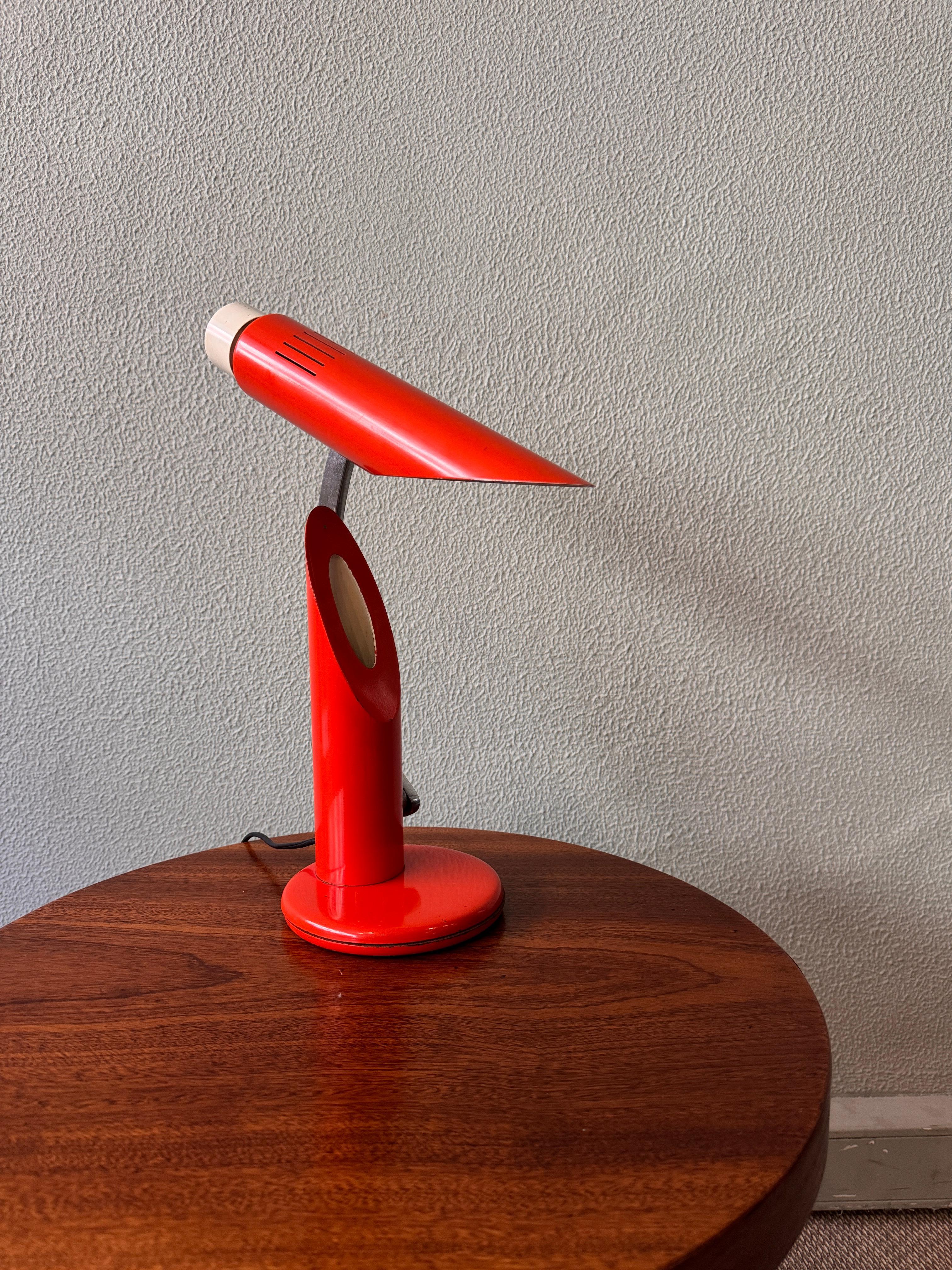 Orange THARSIS Foldable Table Lamp from Fase by Luis Perez de la Oliva, 1973 For Sale 3