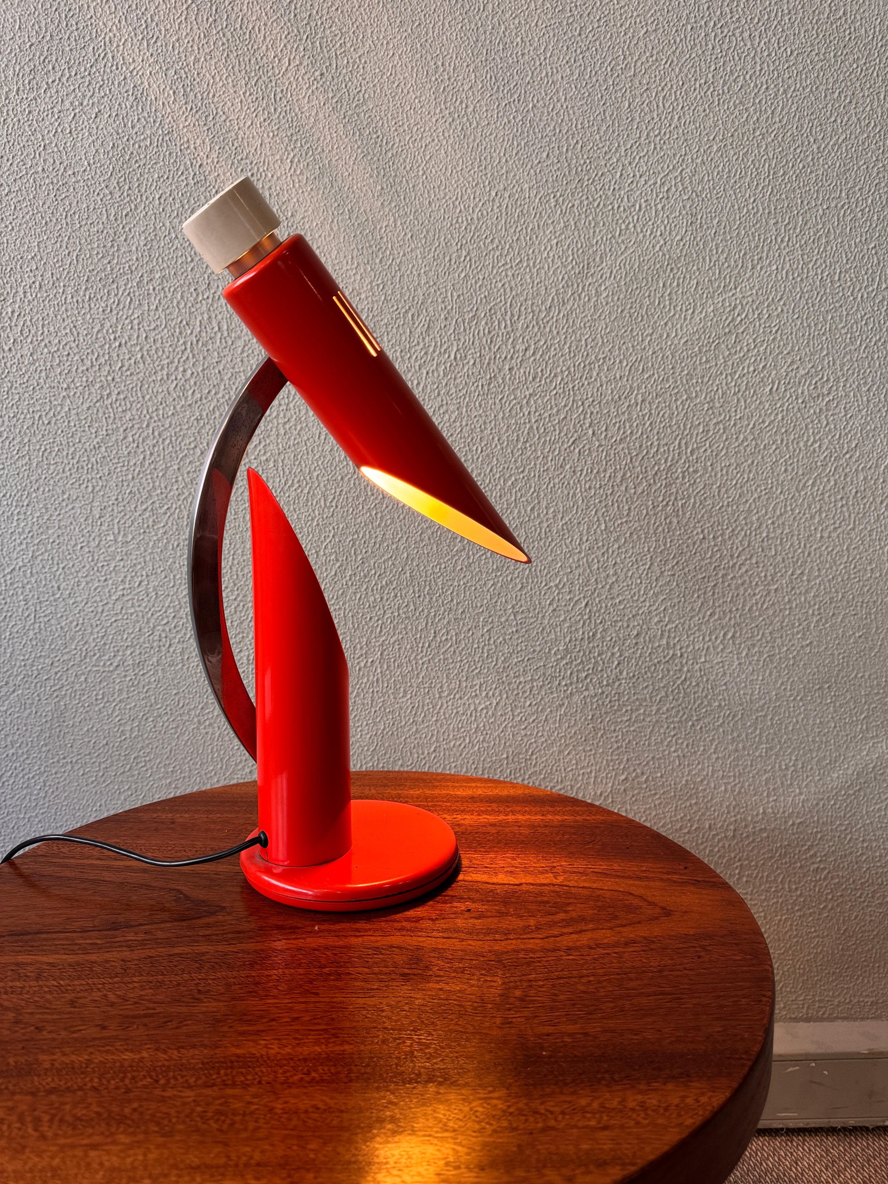 Orange THARSIS Foldable Table Lamp from Fase by Luis Perez de la Oliva, 1973 For Sale 5