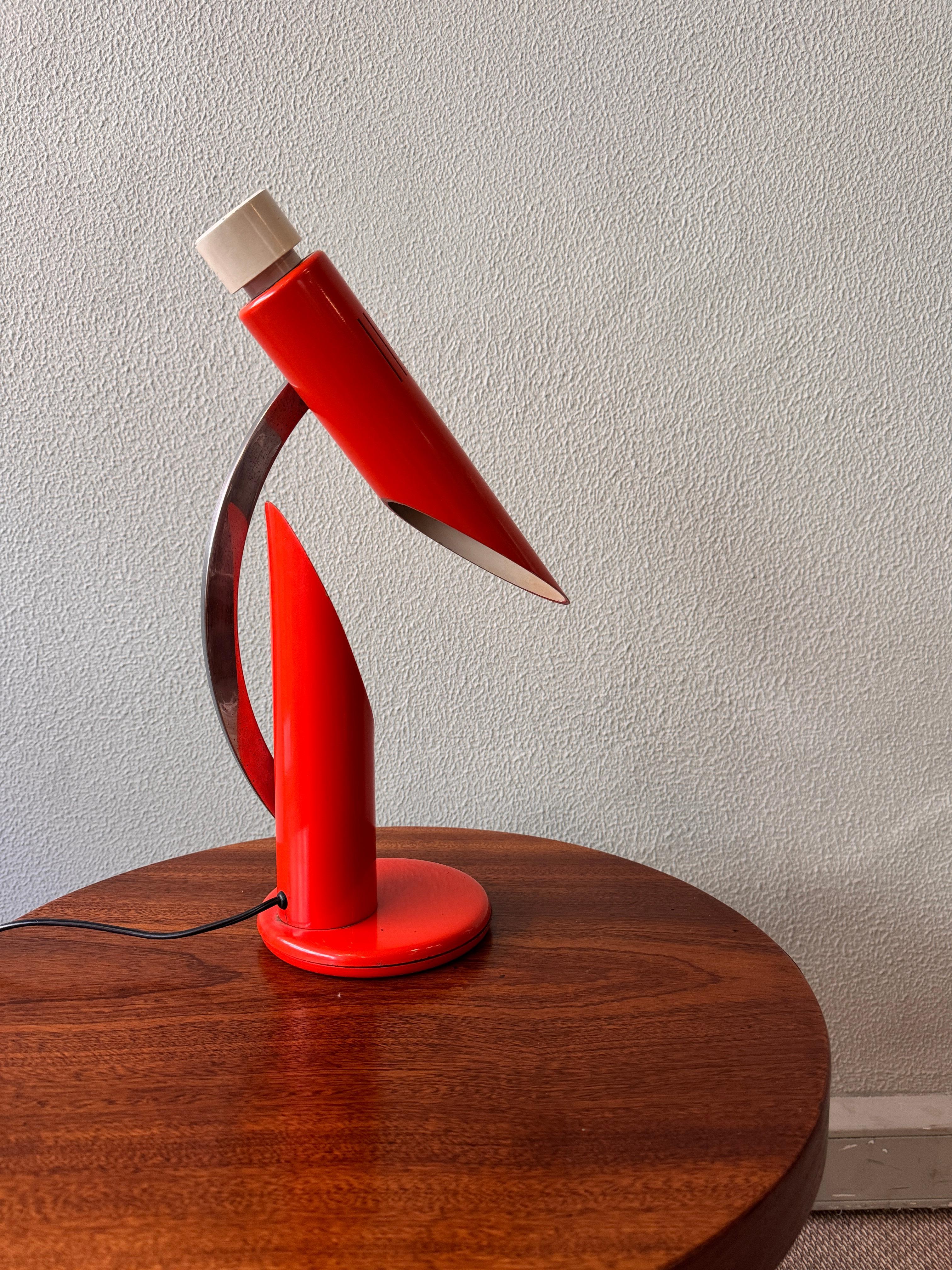Orange THARSIS Foldable Table Lamp from Fase by Luis Perez de la Oliva, 1973 For Sale 6