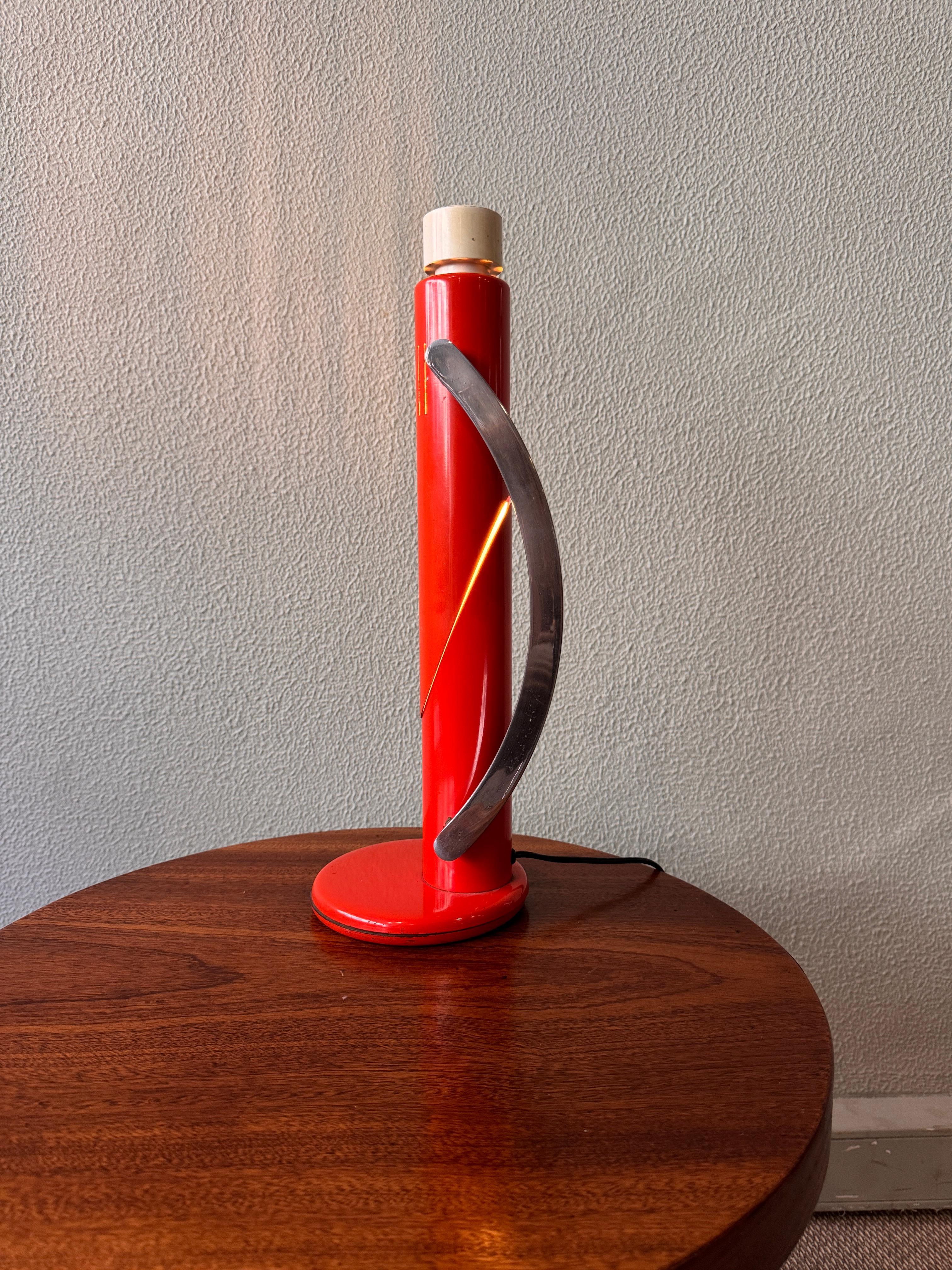 Orange THARSIS Foldable Table Lamp from Fase by Luis Perez de la Oliva, 1973 In Good Condition For Sale In Lisboa, PT