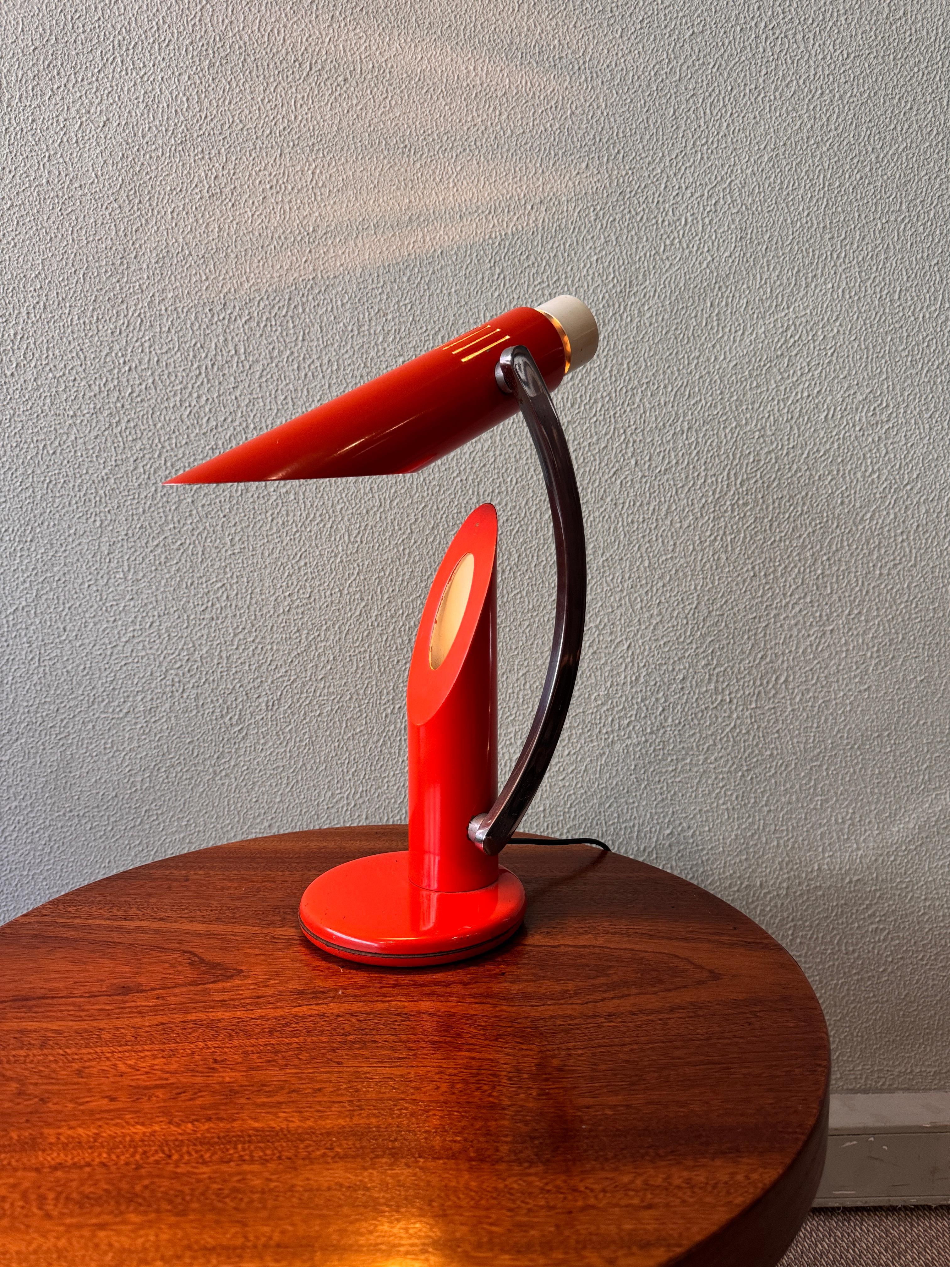 Late 20th Century Orange THARSIS Foldable Table Lamp from Fase by Luis Perez de la Oliva, 1973 For Sale
