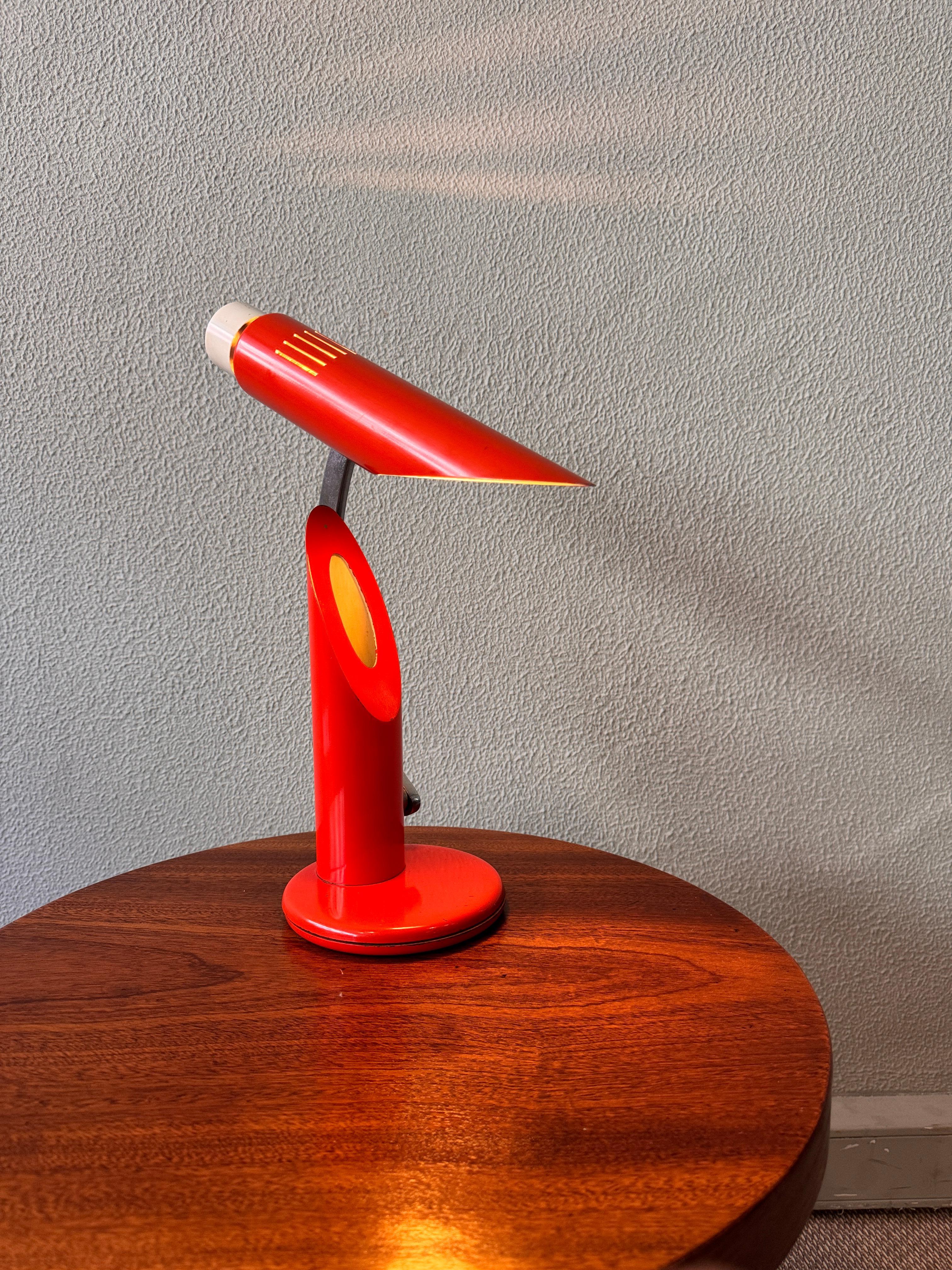 Orange THARSIS Foldable Table Lamp from Fase by Luis Perez de la Oliva, 1973 For Sale 2