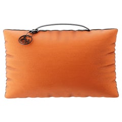 Orange Throw Pillow, Iron Modern Rectangle Cushion Outdoor/Indoor Waterproof