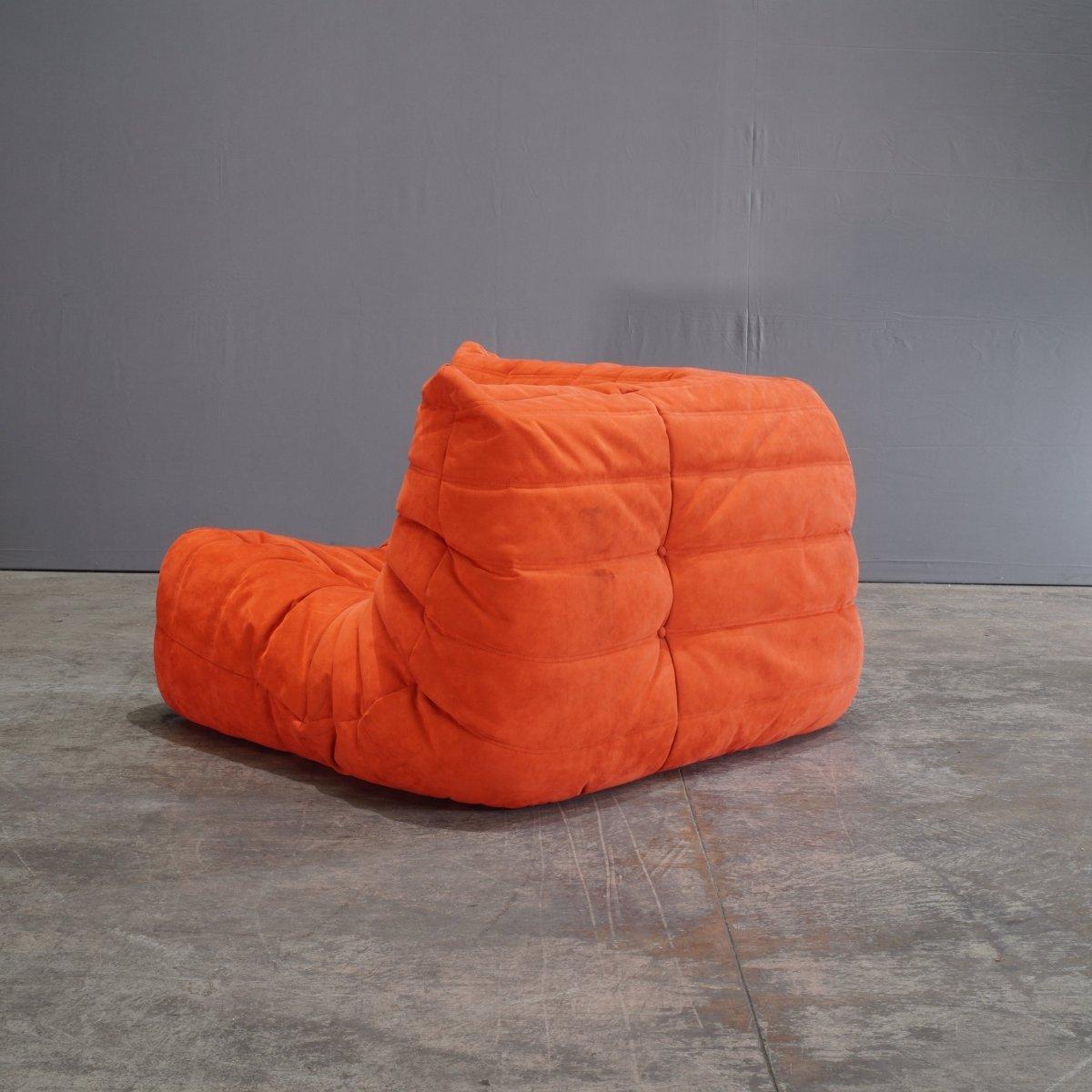 Orange Togo Corner Sofa In Good Condition In Basildon, London