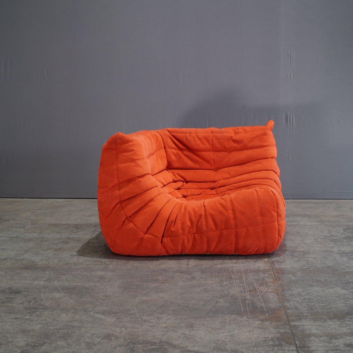 Contemporary Orange Togo Corner Sofa