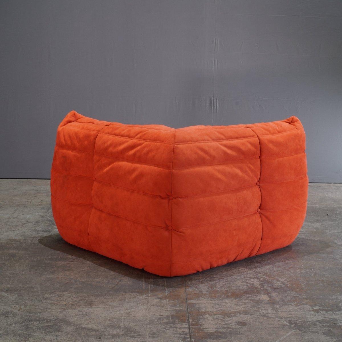 Fabric Orange Togo Corner Sofa