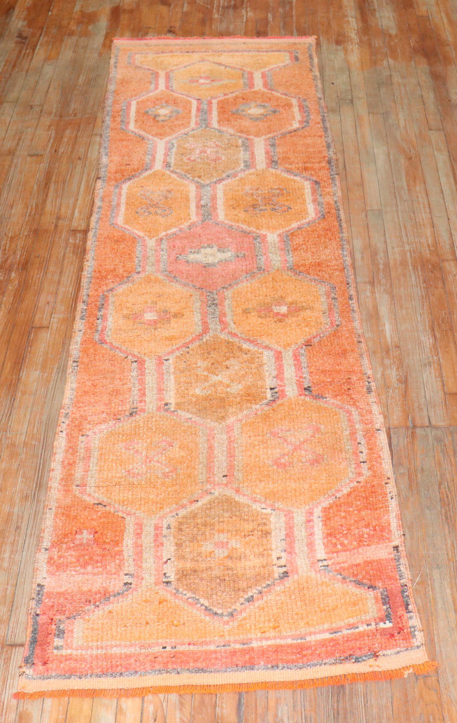 Orange Tribal Turkish Runner 3